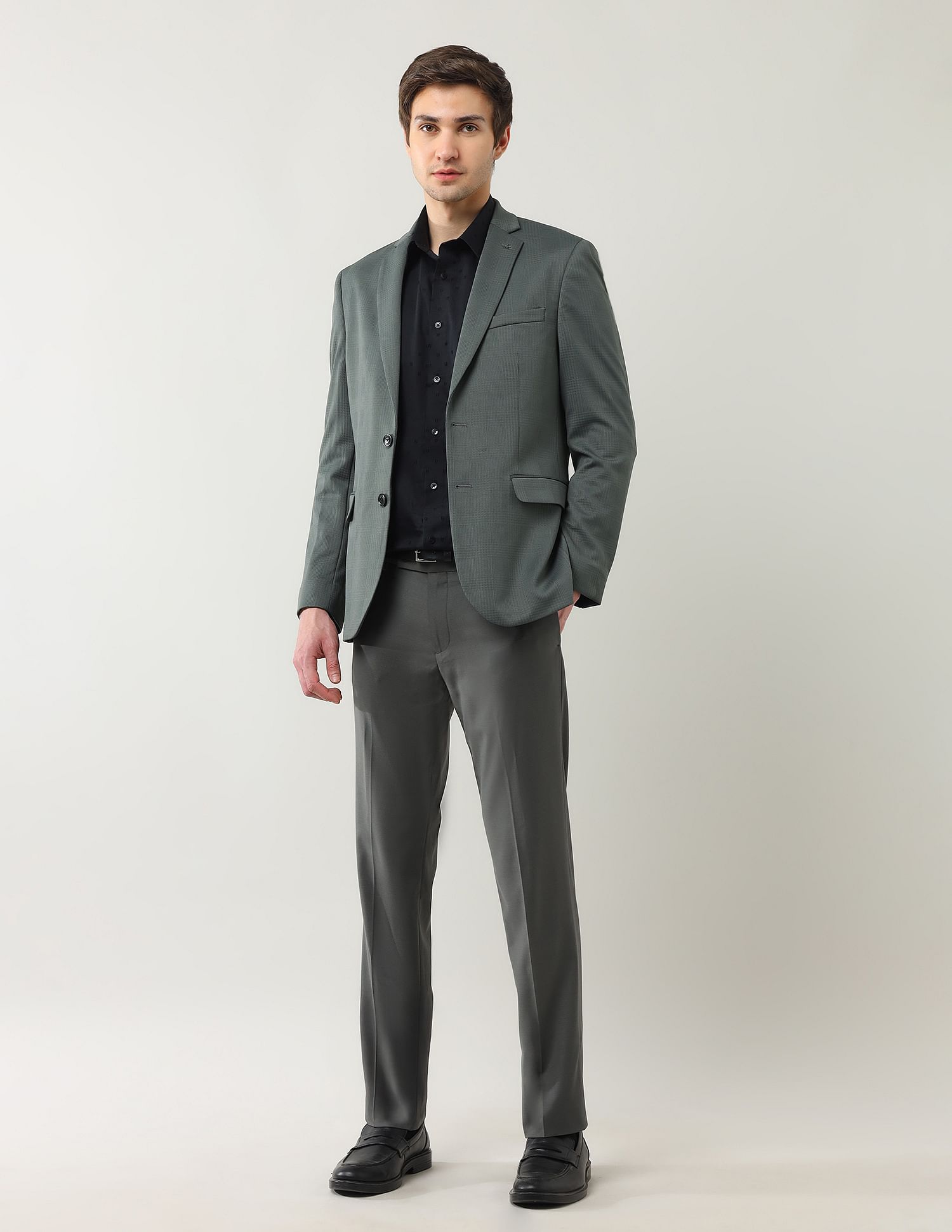 Arrow Zero Calorie Slim Fit Textured Blazer