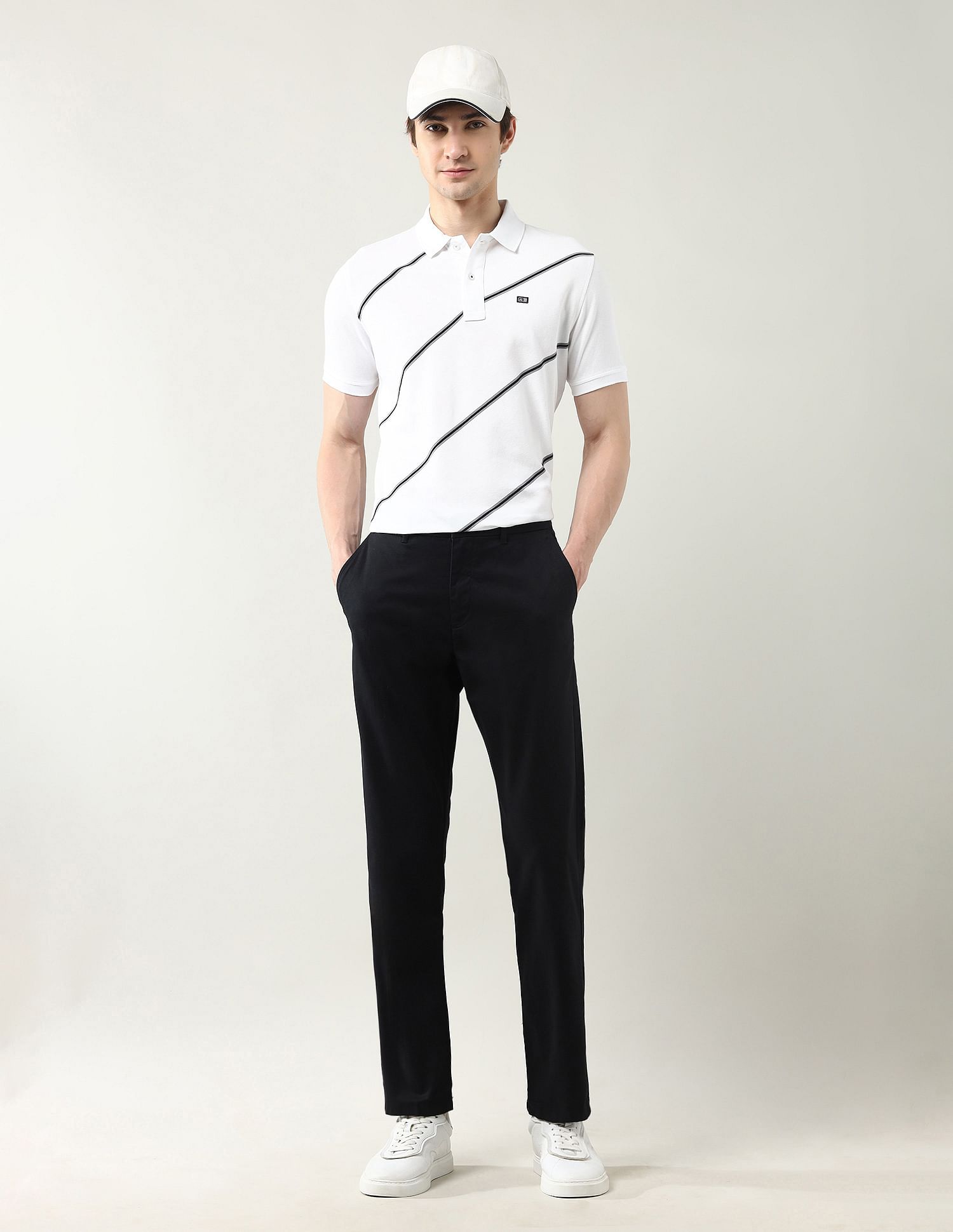 Arrow Sport Regular Fit Dobby Autopress Flx Trousers