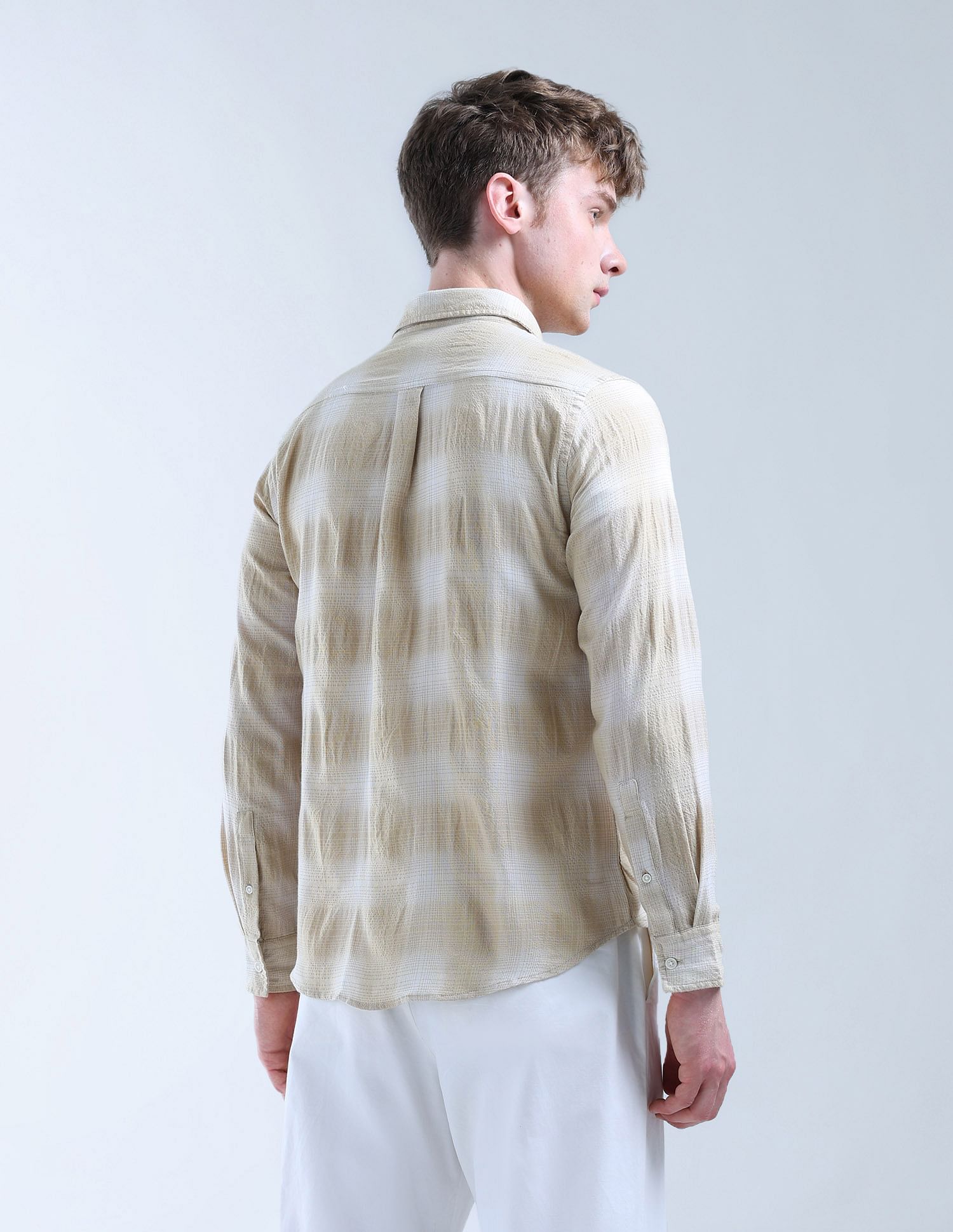 Flying Machine Plaid Checked Color Of Home Shirt