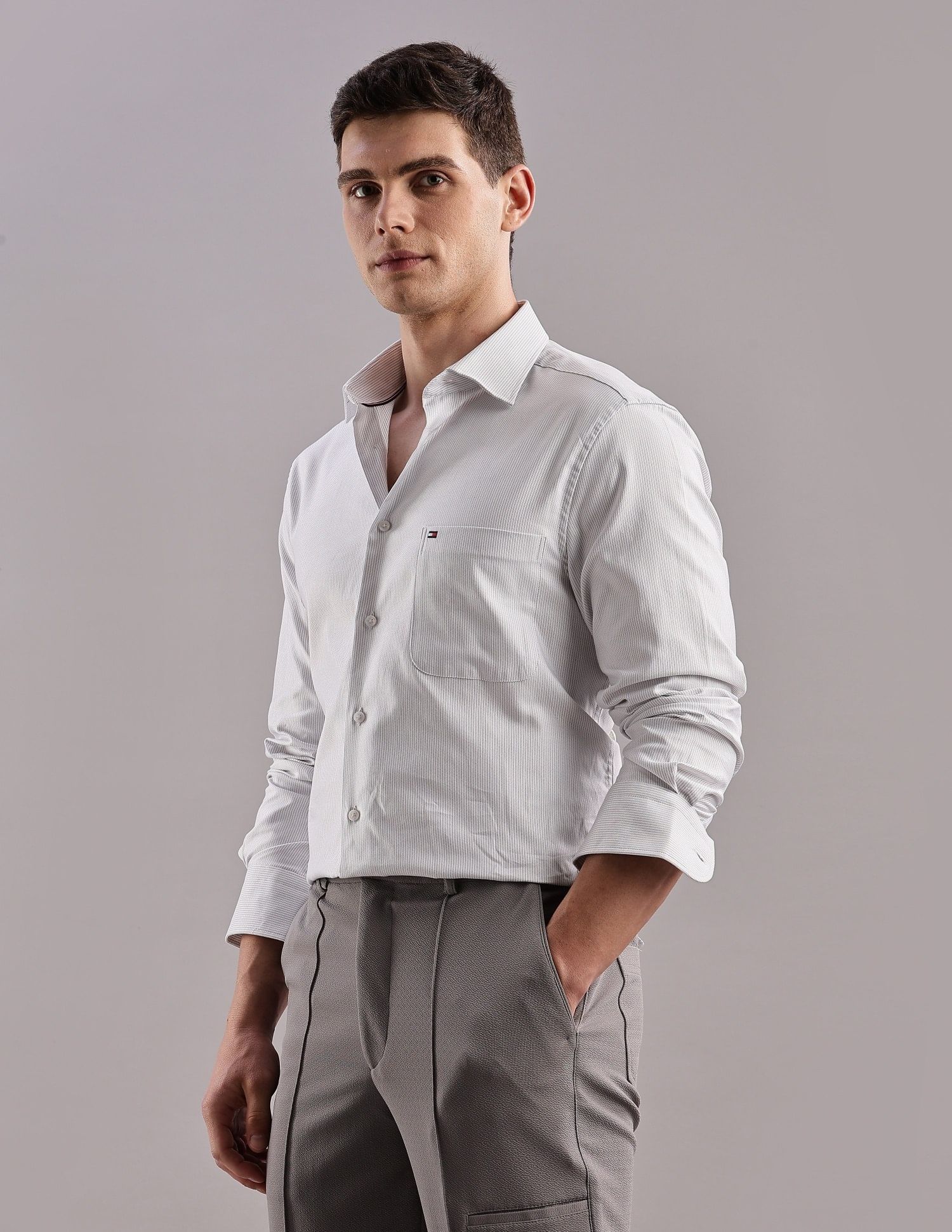 Tommy Hilfiger Striped Regular-Fit Cotton Shirt