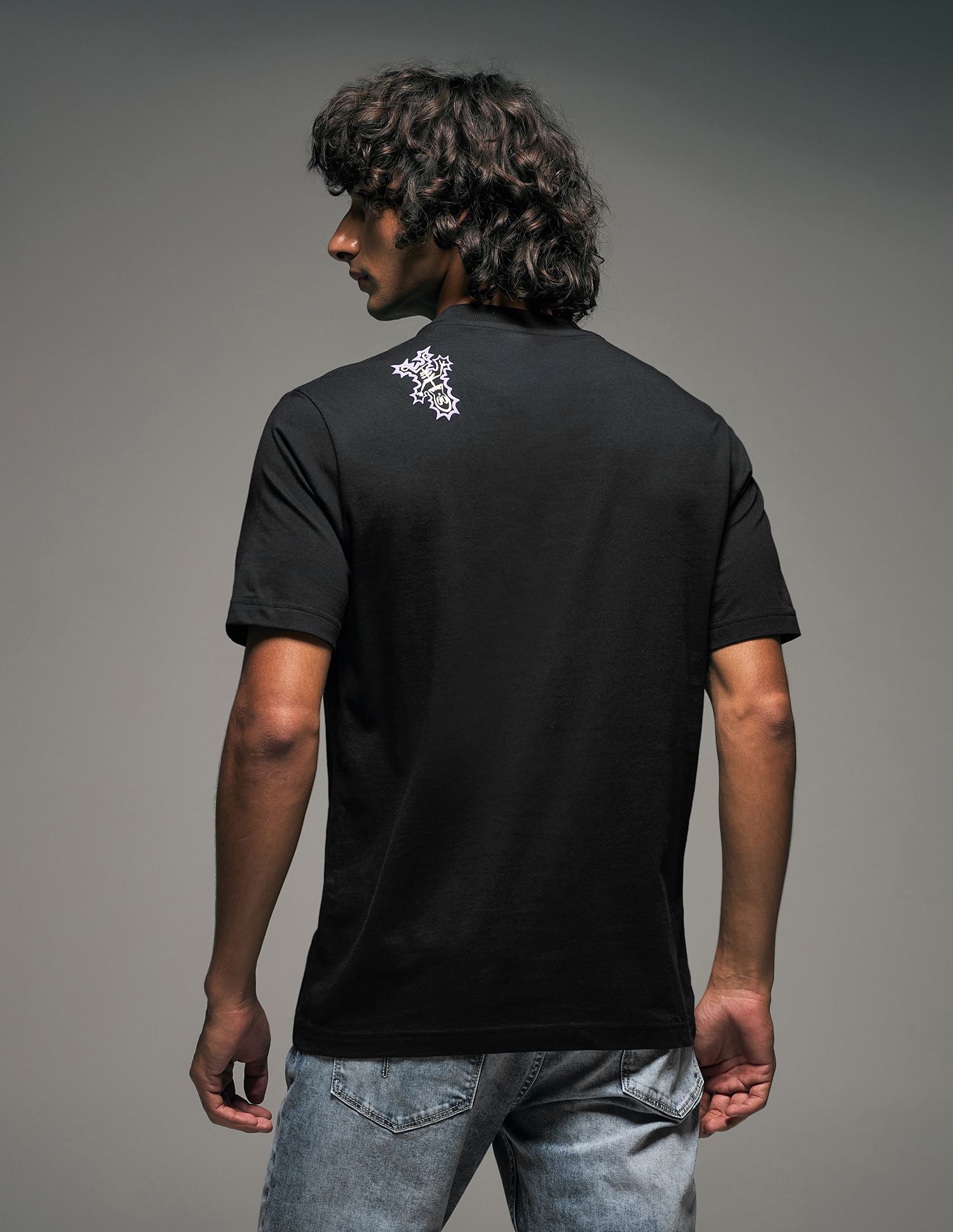 Flying Machine Graphic Printed  Pure Cotton Relaxed Fit T-shirt