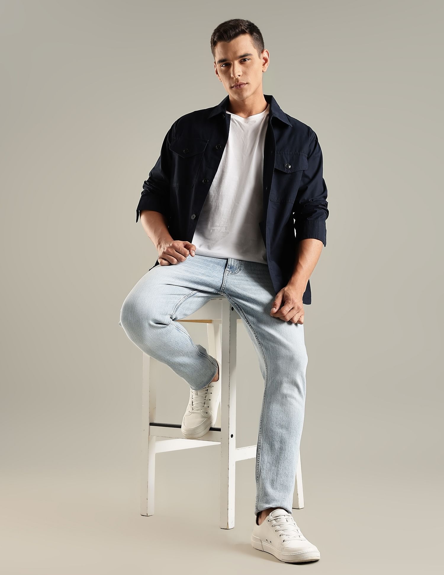 Tommy Hilfiger Heavy-Wash Slim Fit Mid Rise Jeans