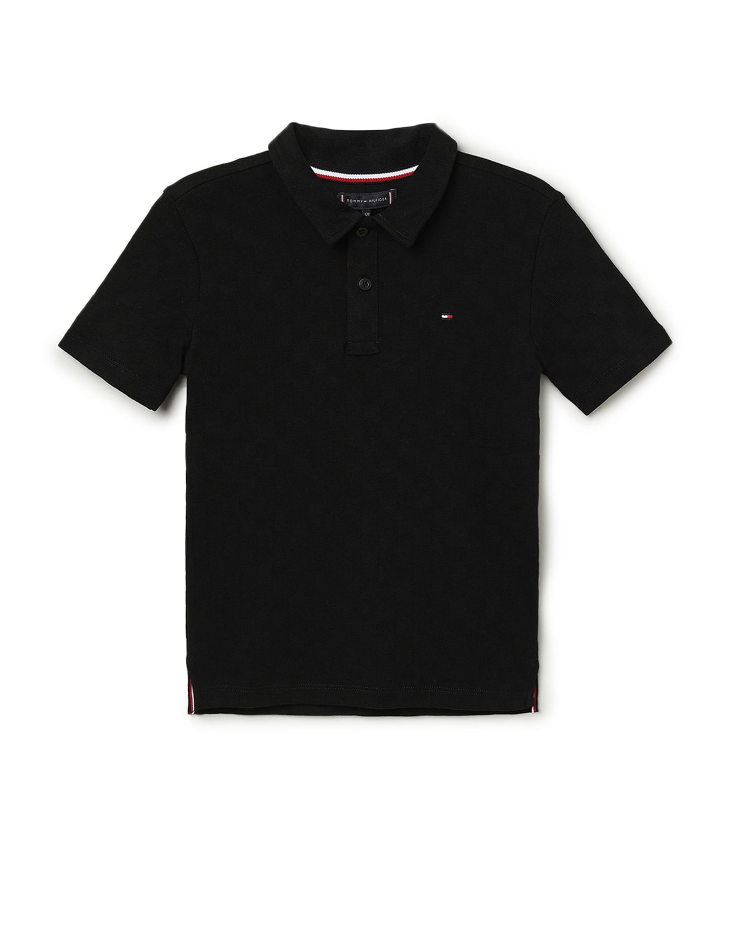 Tommy Hilfiger Kids Boys Checkboard Jacquard Regular Fit T-Shirt