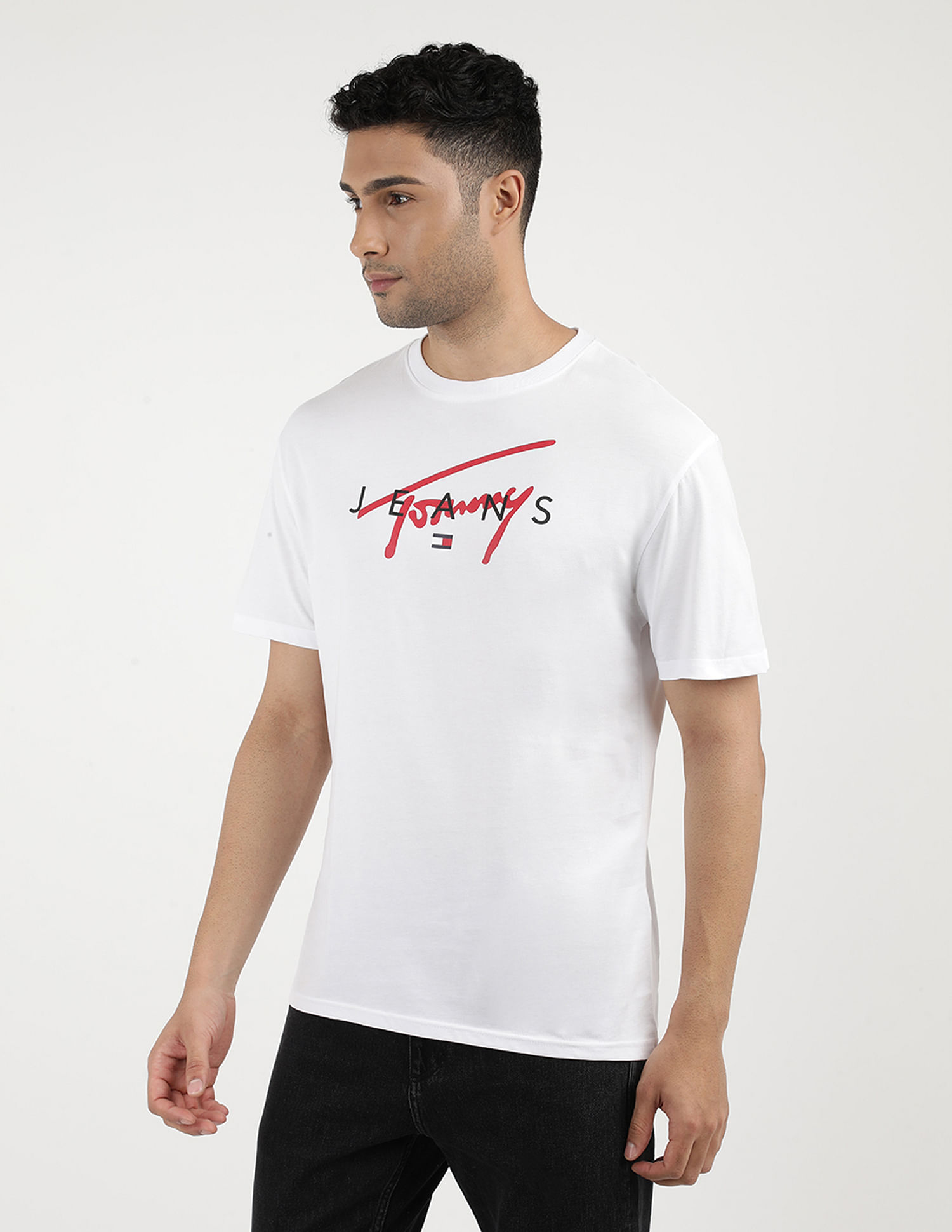 Tommy Hilfiger Graphic Signature Print Twist T-Shirt