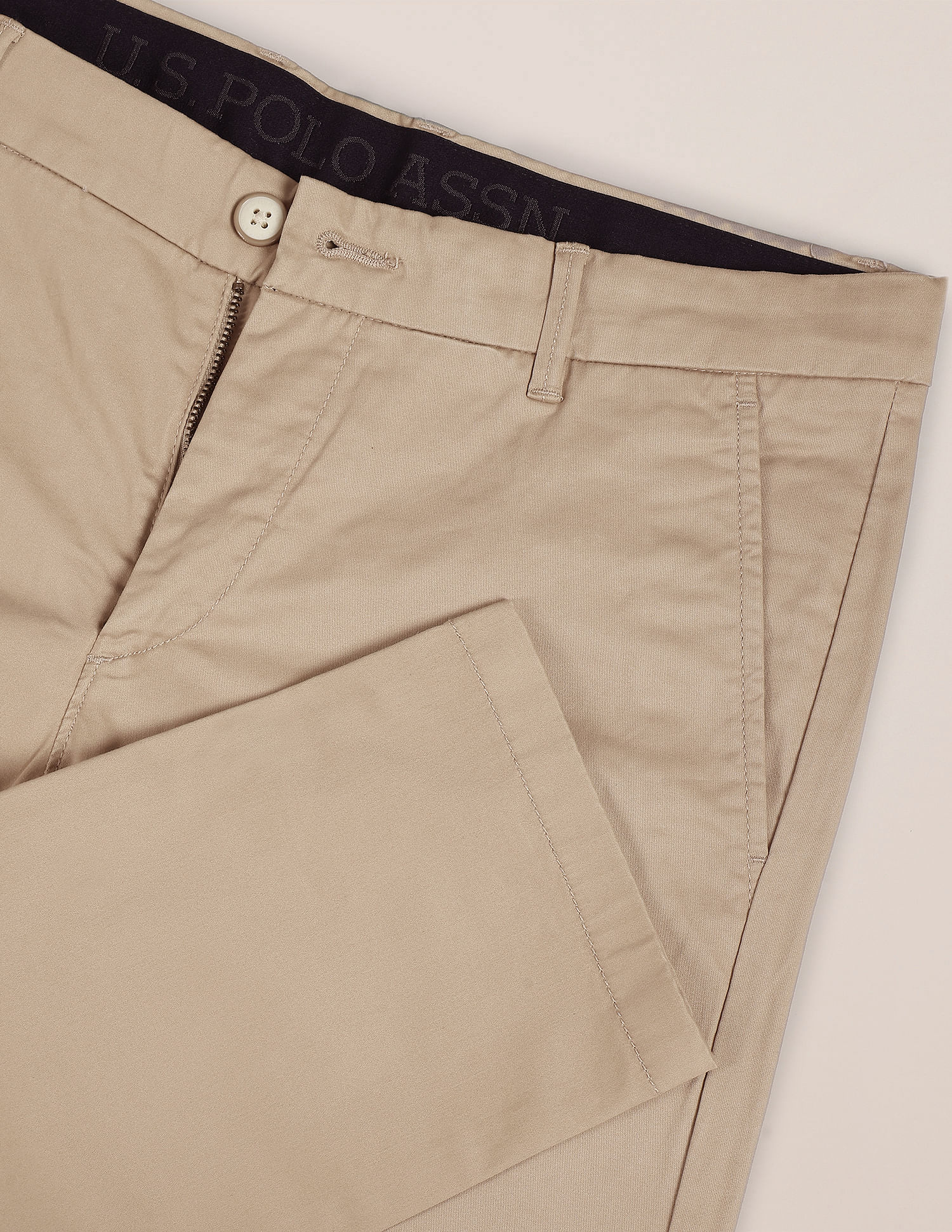 U.S. Polo Assn. Mid Rise Solid Trousers