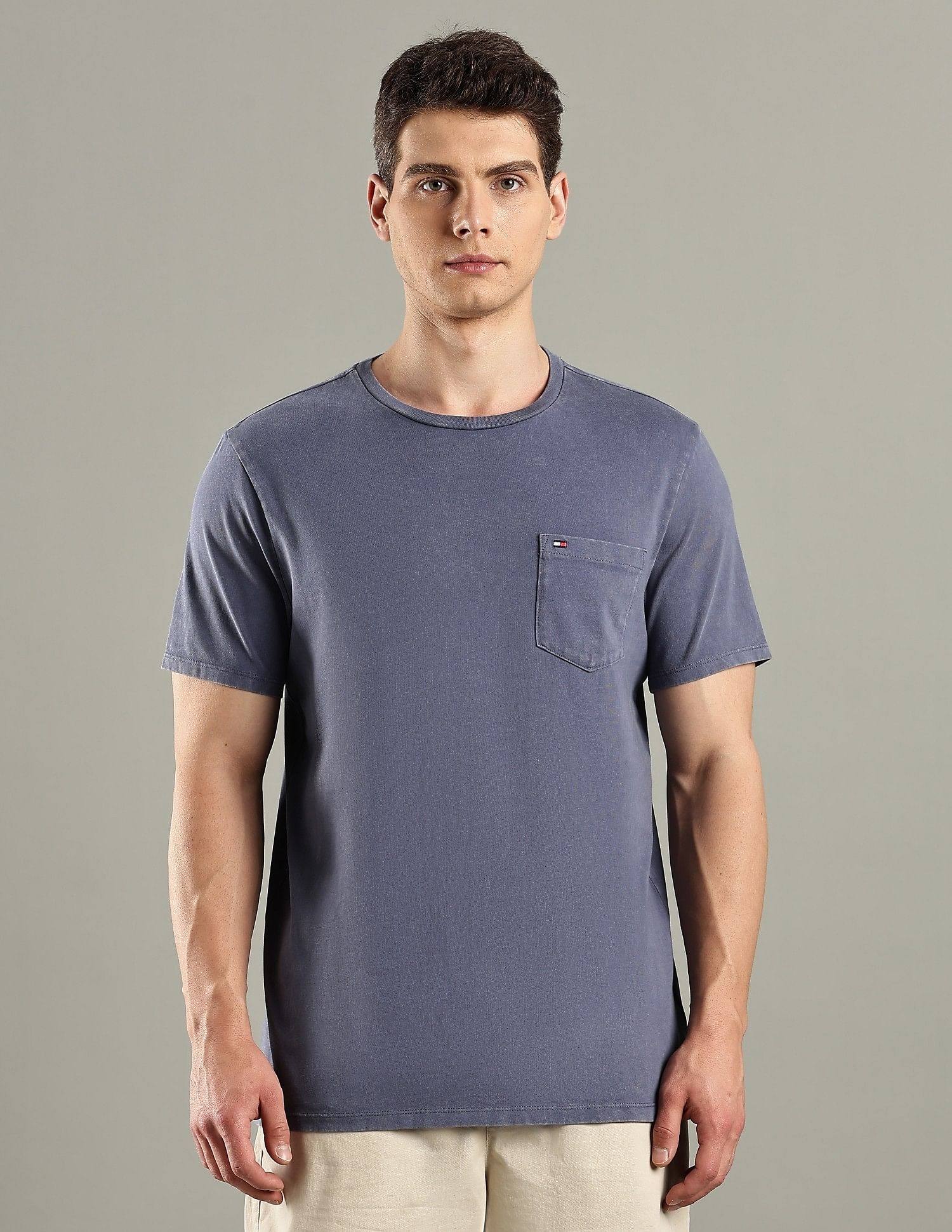 Tommy Hilfiger Solid Regular-Fit Cotton T-Shirt