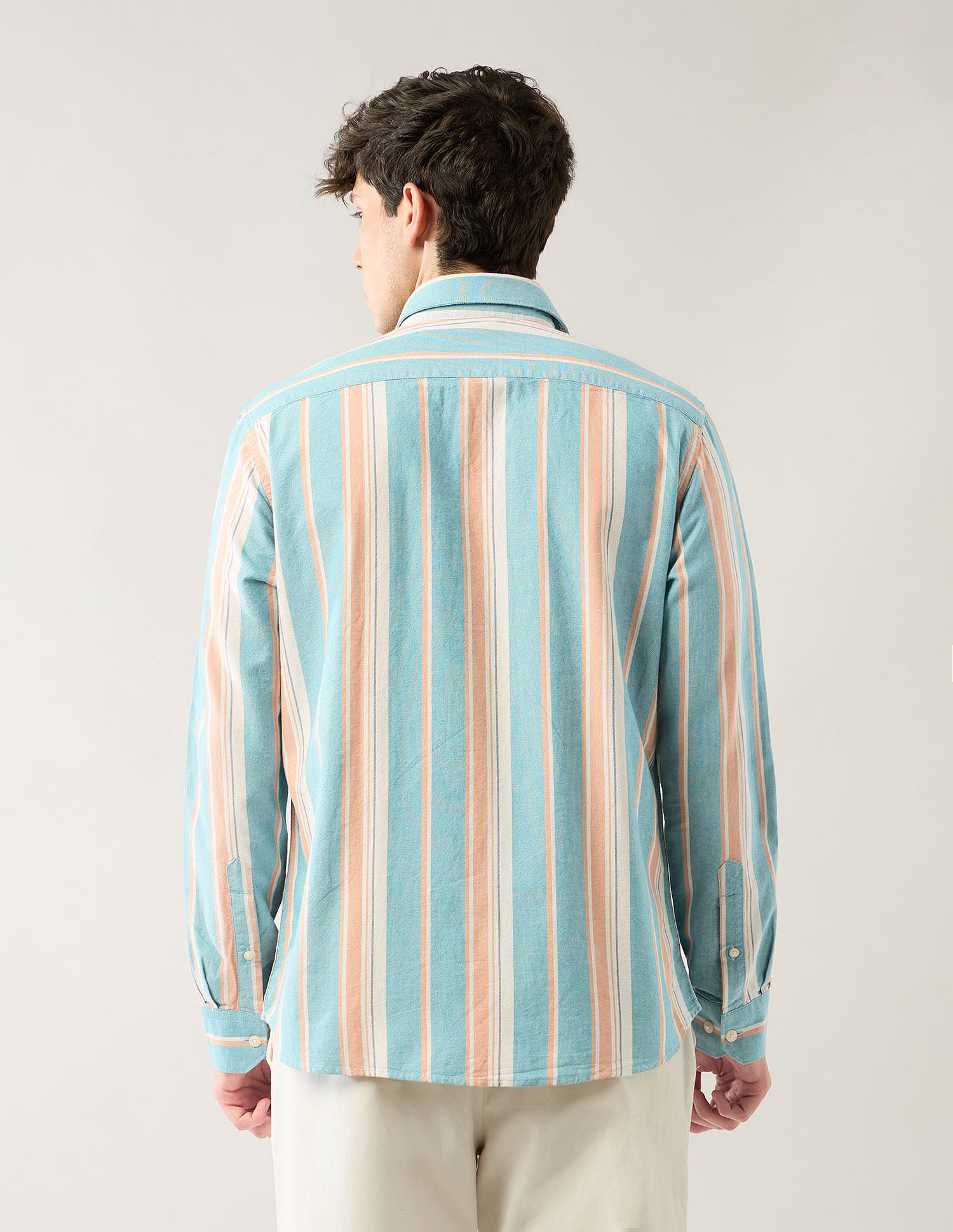 Arrow Sport Vertical Striped Tailored Fit Shirt