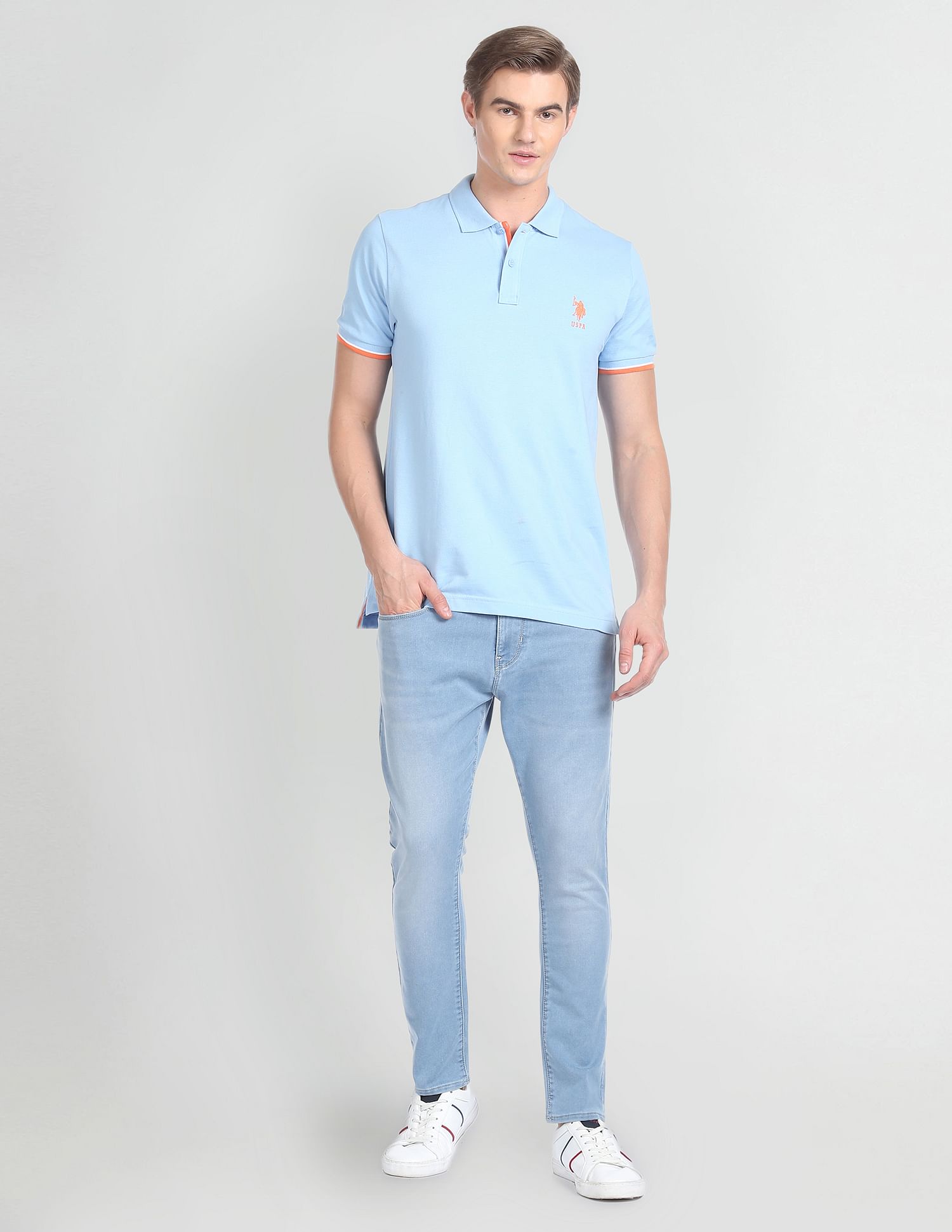 U.S. Polo Assn. Denim Co. Henry Cropped Fit Blue Jeans
