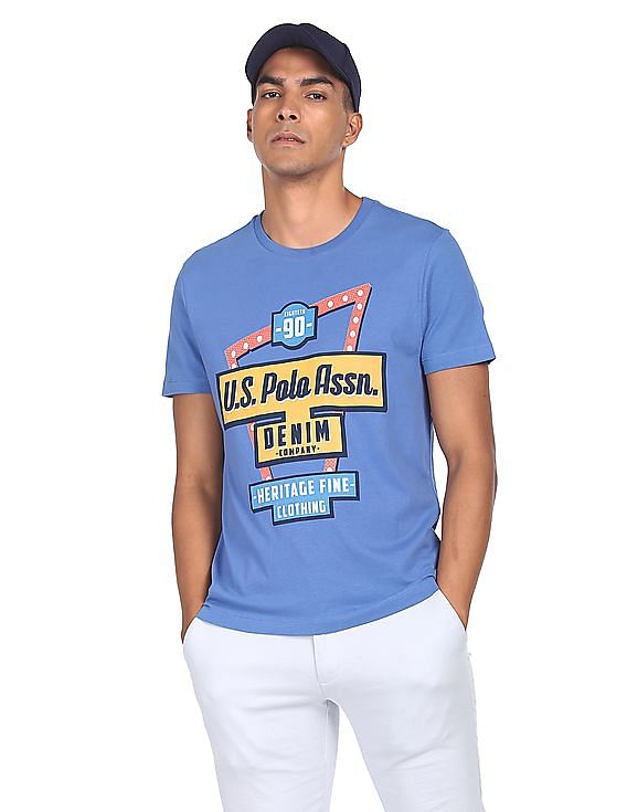 U.S. Polo Assn. Denim Co. Brand Print Cotton T-Shirt