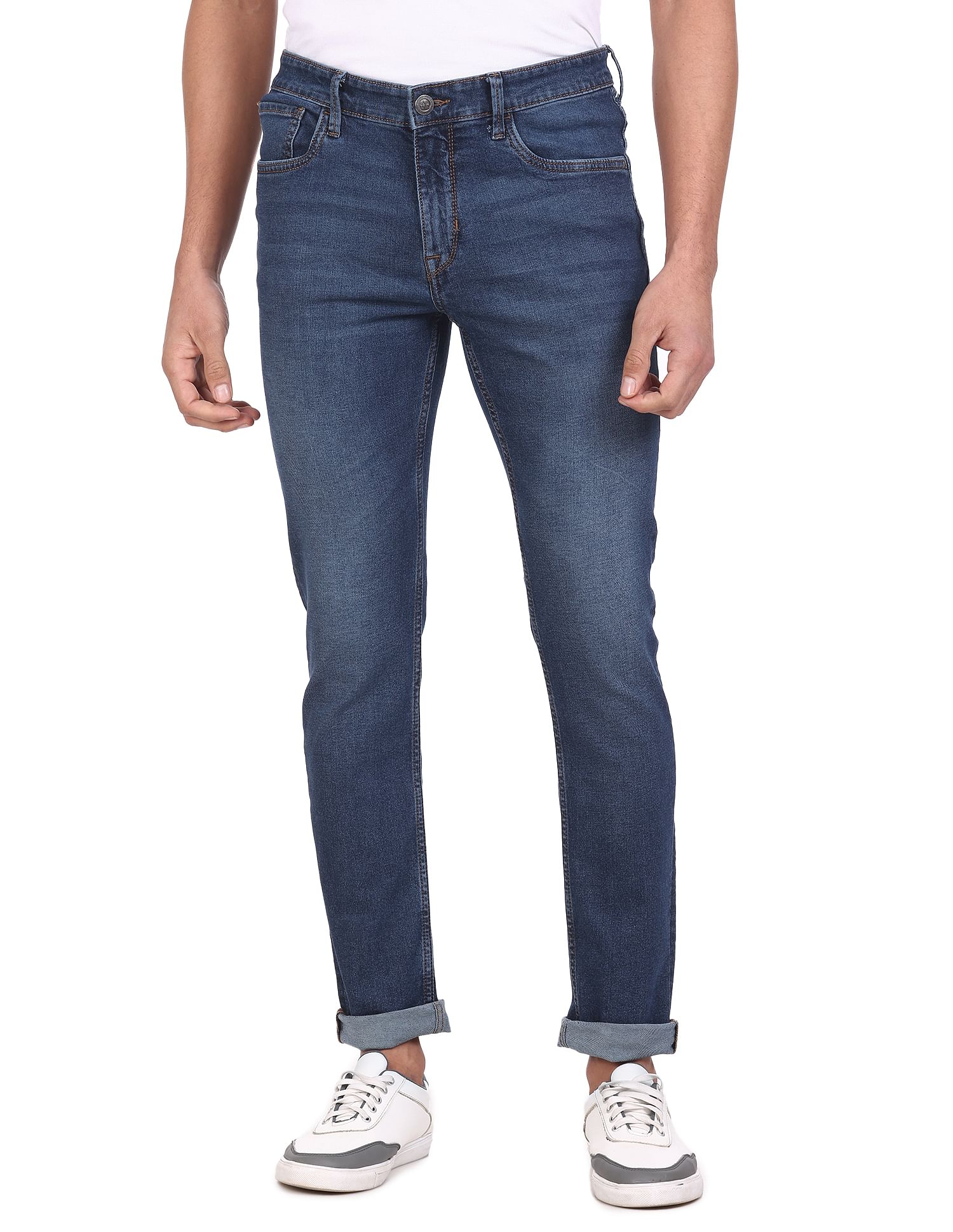 Arrow Sports Jameson Slim Fit Stone Wash Jeans