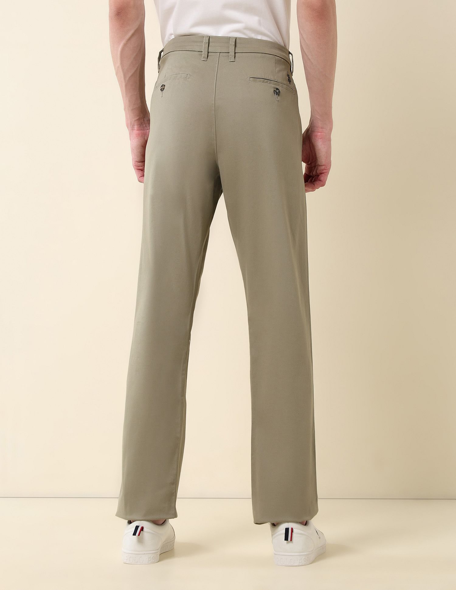 U.S. Polo Assn. Textured Riley Straight Fit Twill Trousers