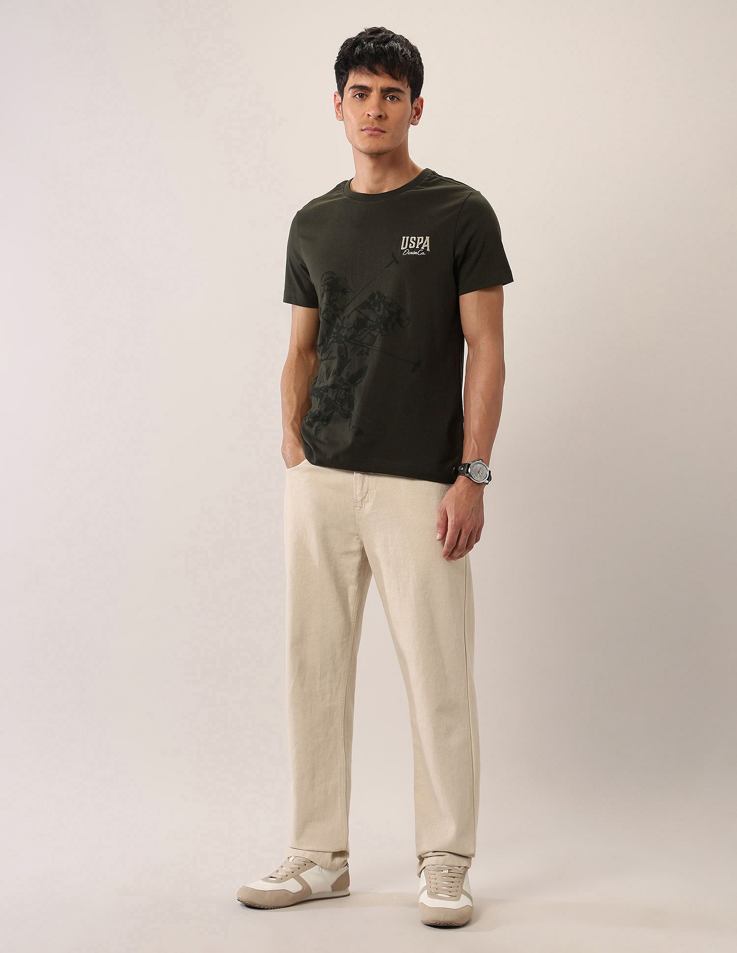 U.S. Polo Assn. Denim Co. Graphic Printed Muscle Fit T-Shirt