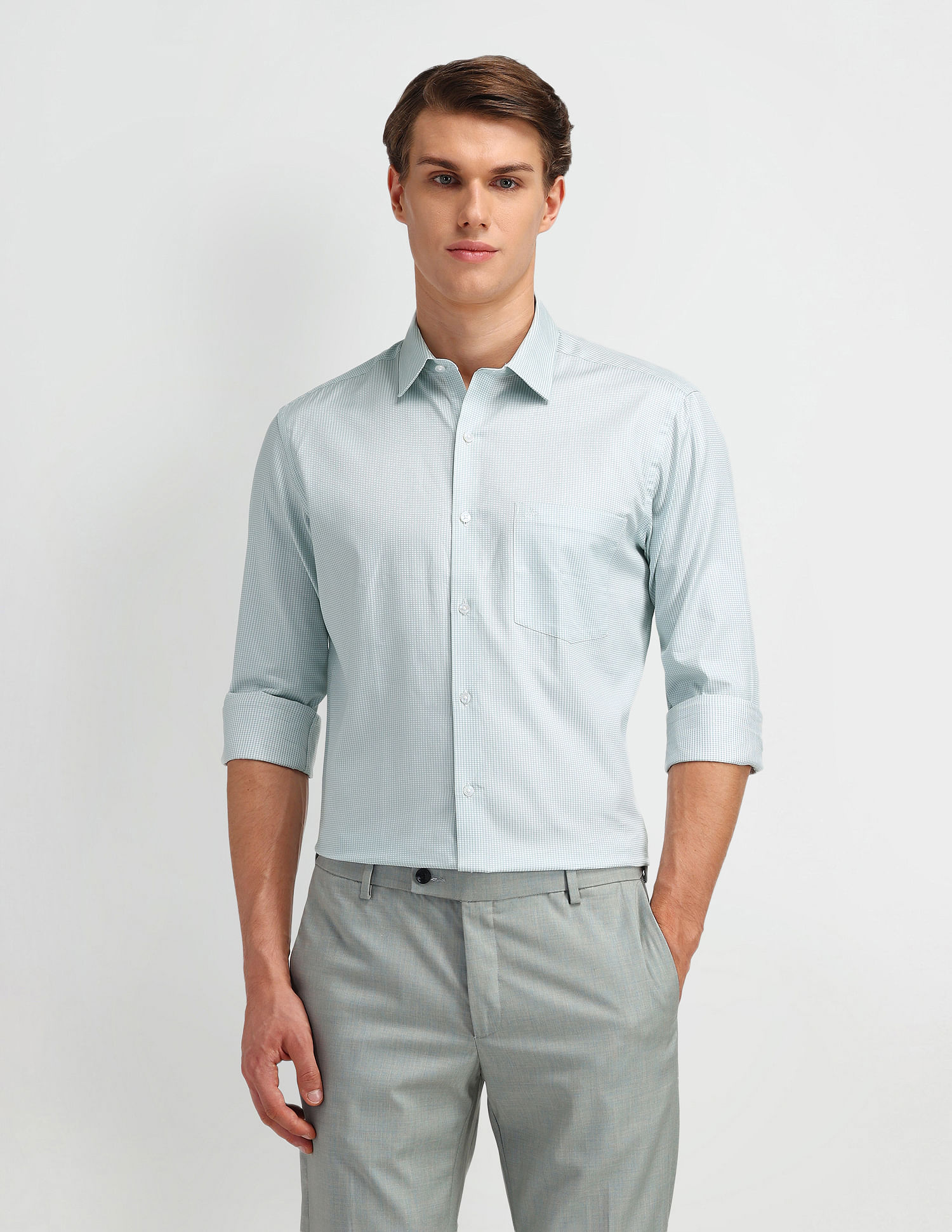 Arrow Micro Checked Cotton Shirt