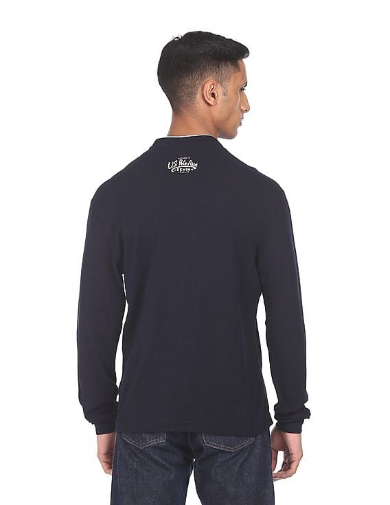 Long Sleeve Solid Henley T-Shirt 