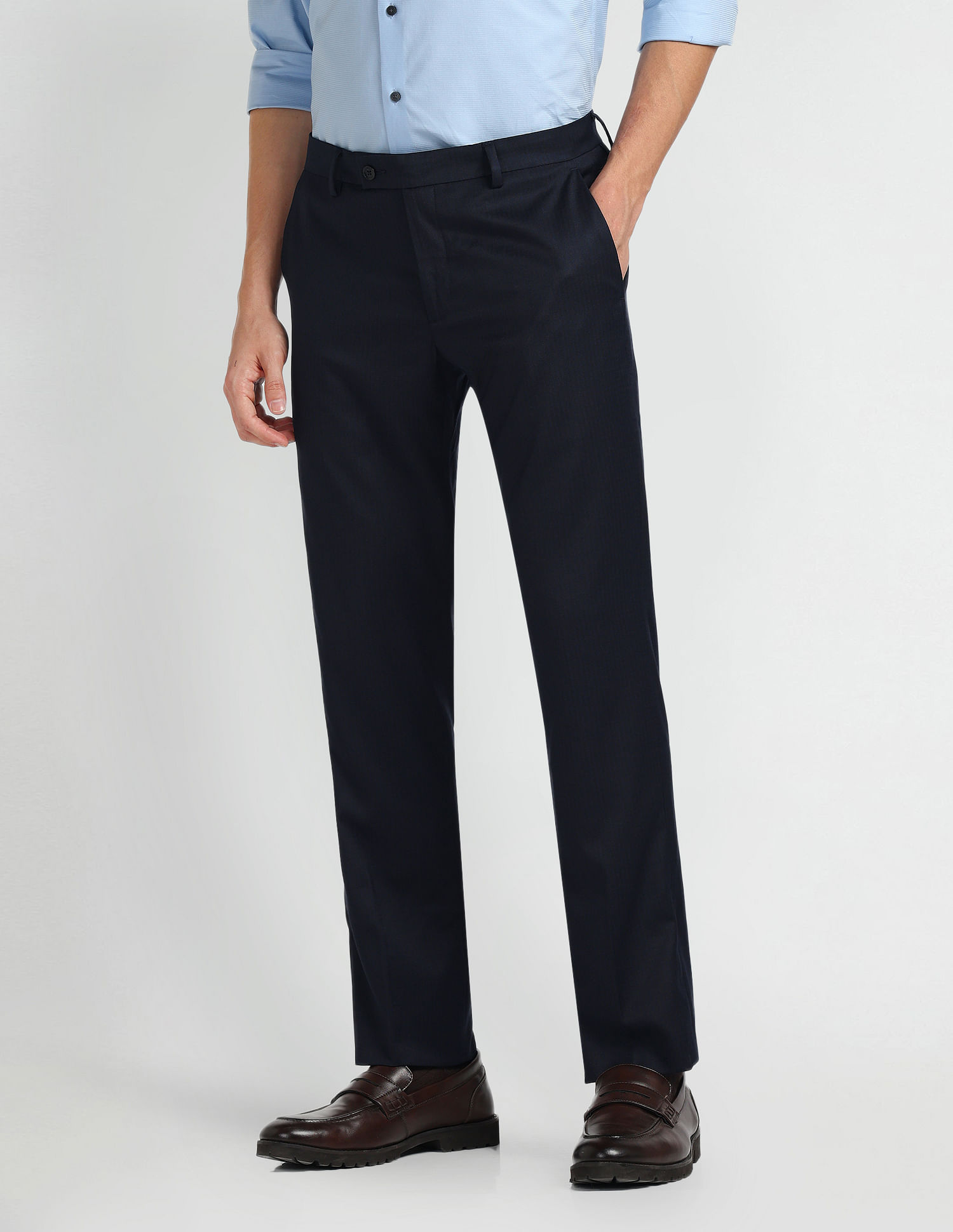 Arrow Checked Slim Fit Trousers