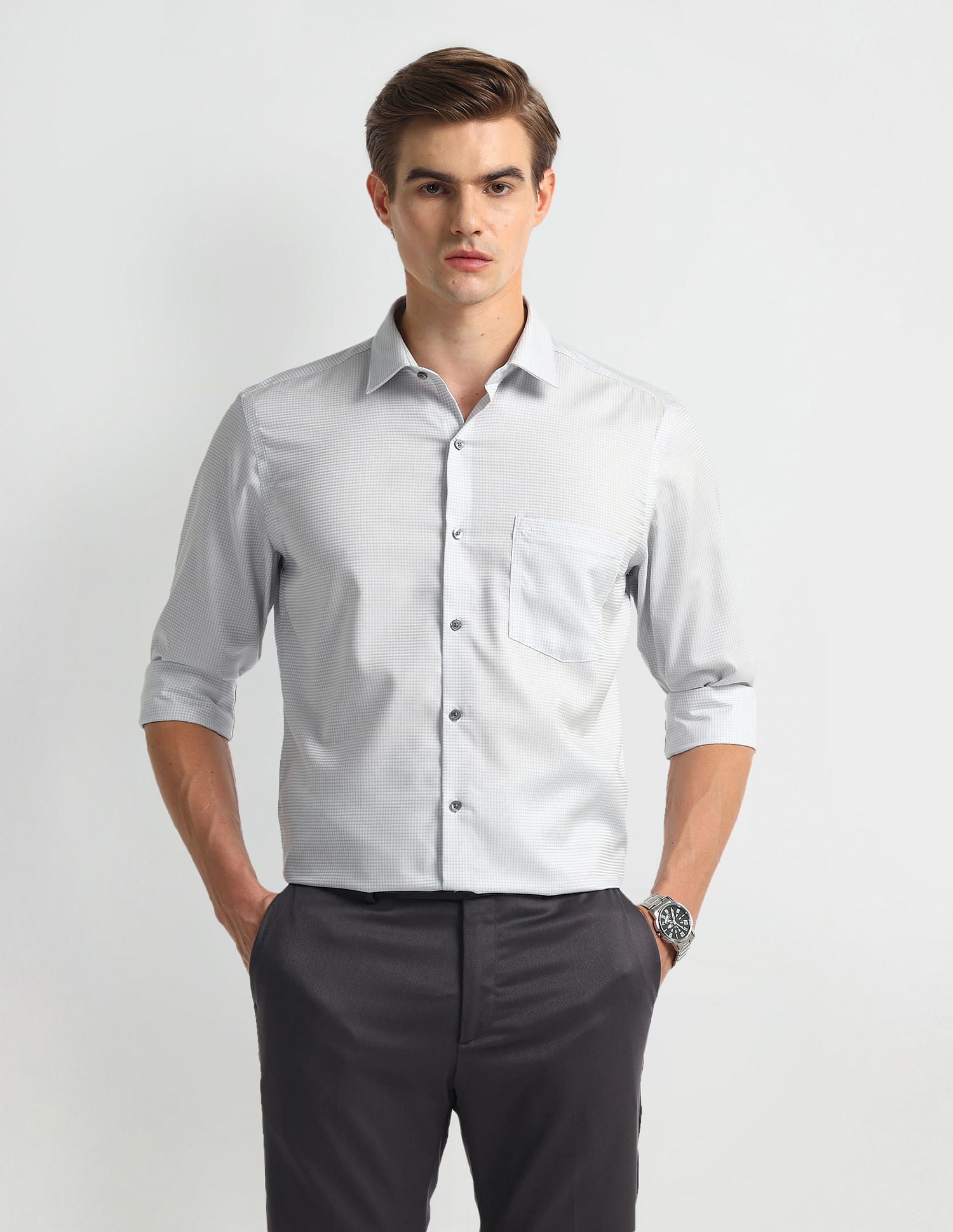 Arrow Liberty Classic Windowpane Checked Shirt