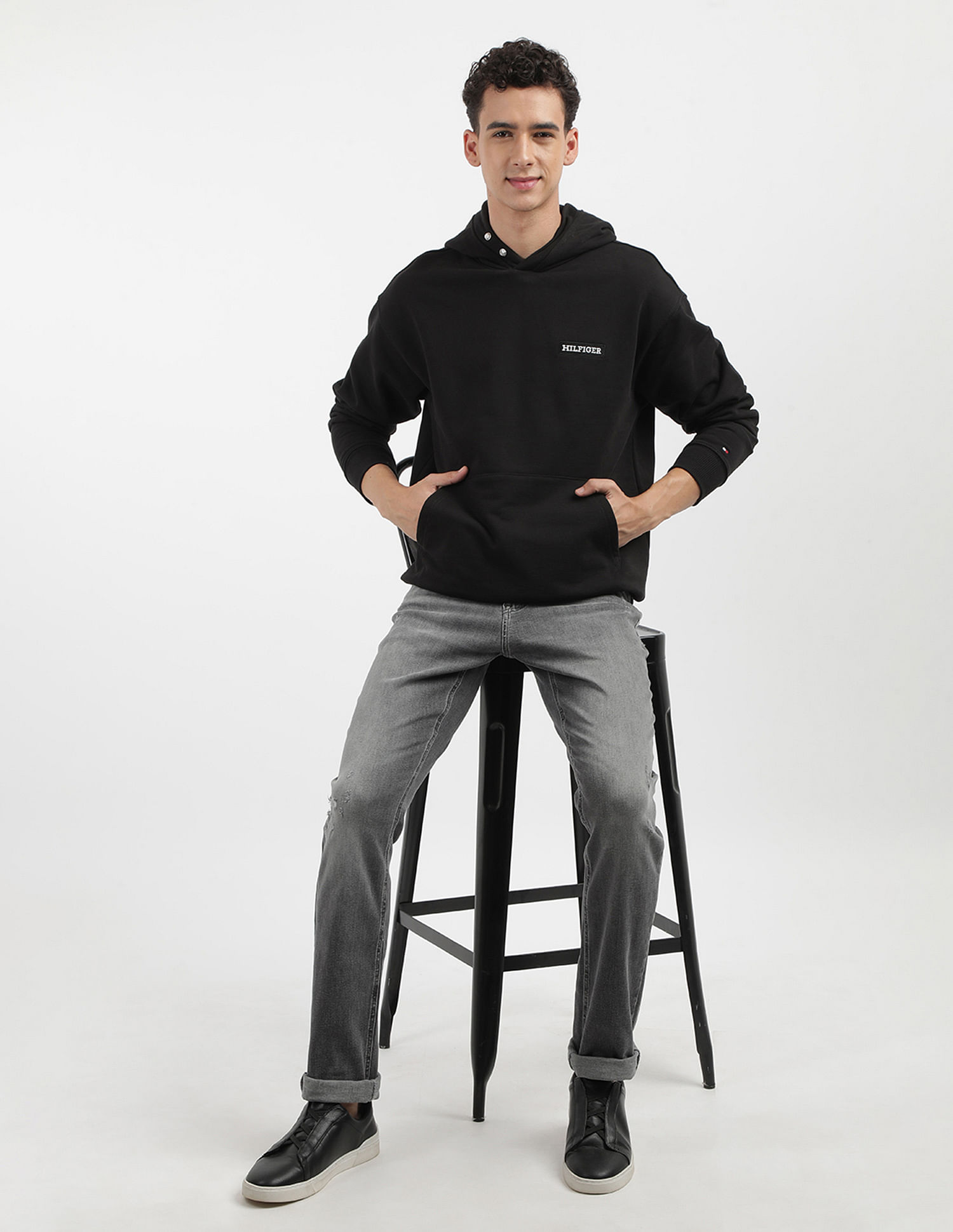Tommy Hilfiger Twill Hood Cotton Sweatshirt