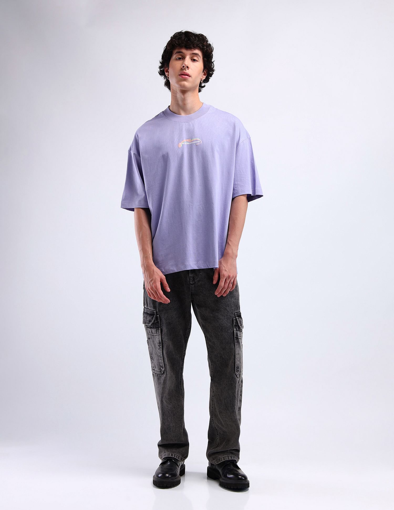 Flying Machine Graphic Print Cotton T-Shirt