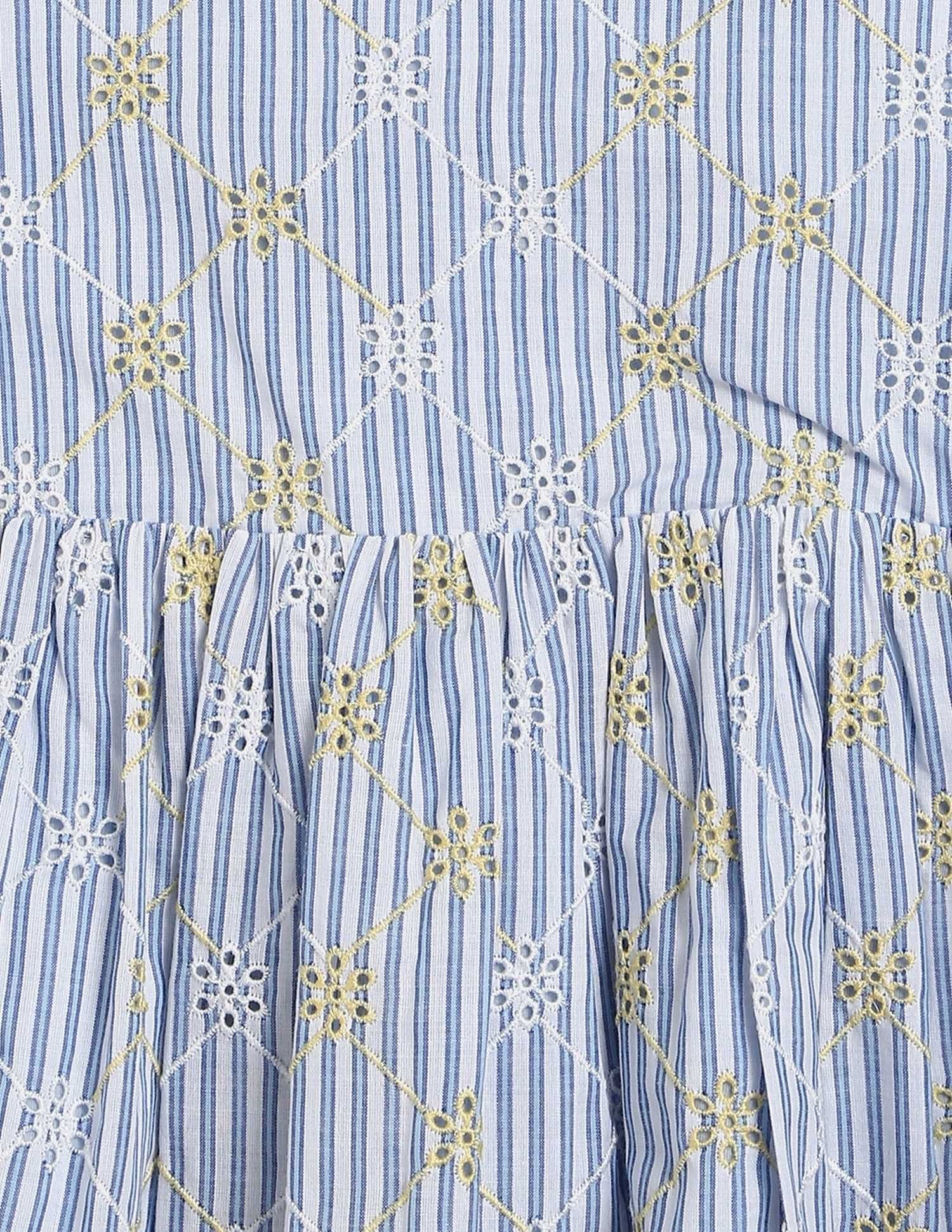 Tommy Hilfiger Kids Girls Printed Regular-Fit Cotton Dress