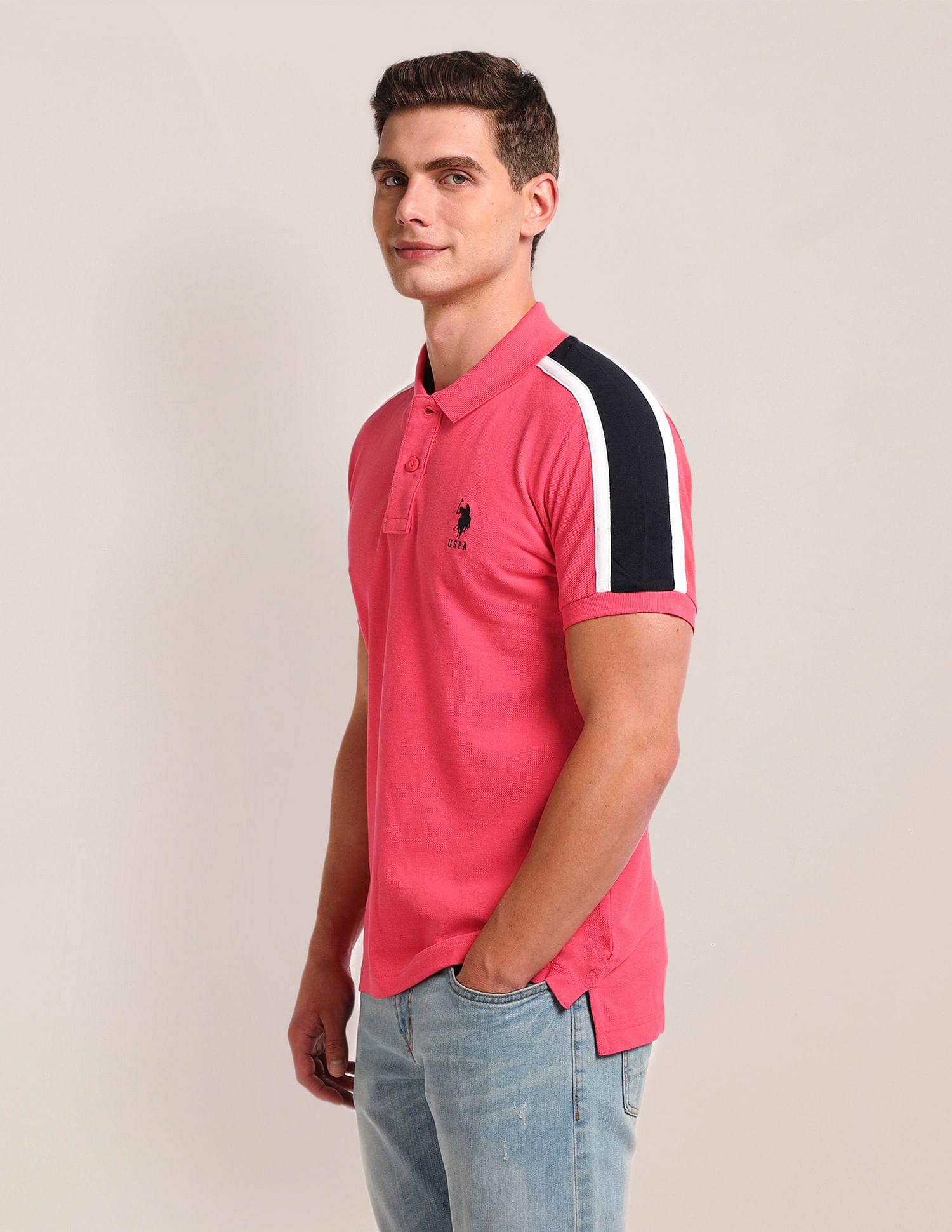 U.S. Polo Assn. Colour Block Slim Fit Polo Shirt