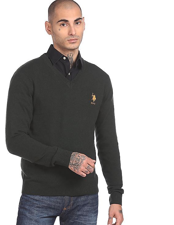 us polo assn v neck sweater