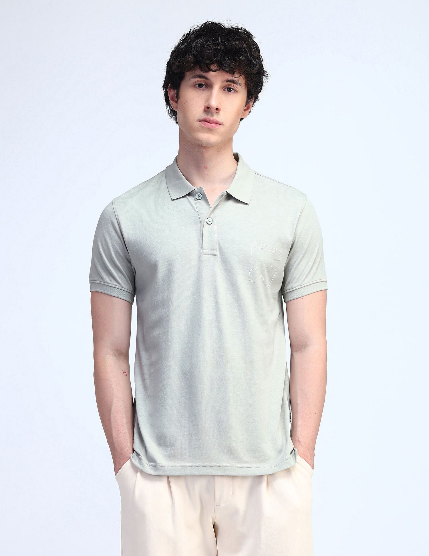 Flying Machine Cotton Relaxed Fit Polo Shirt