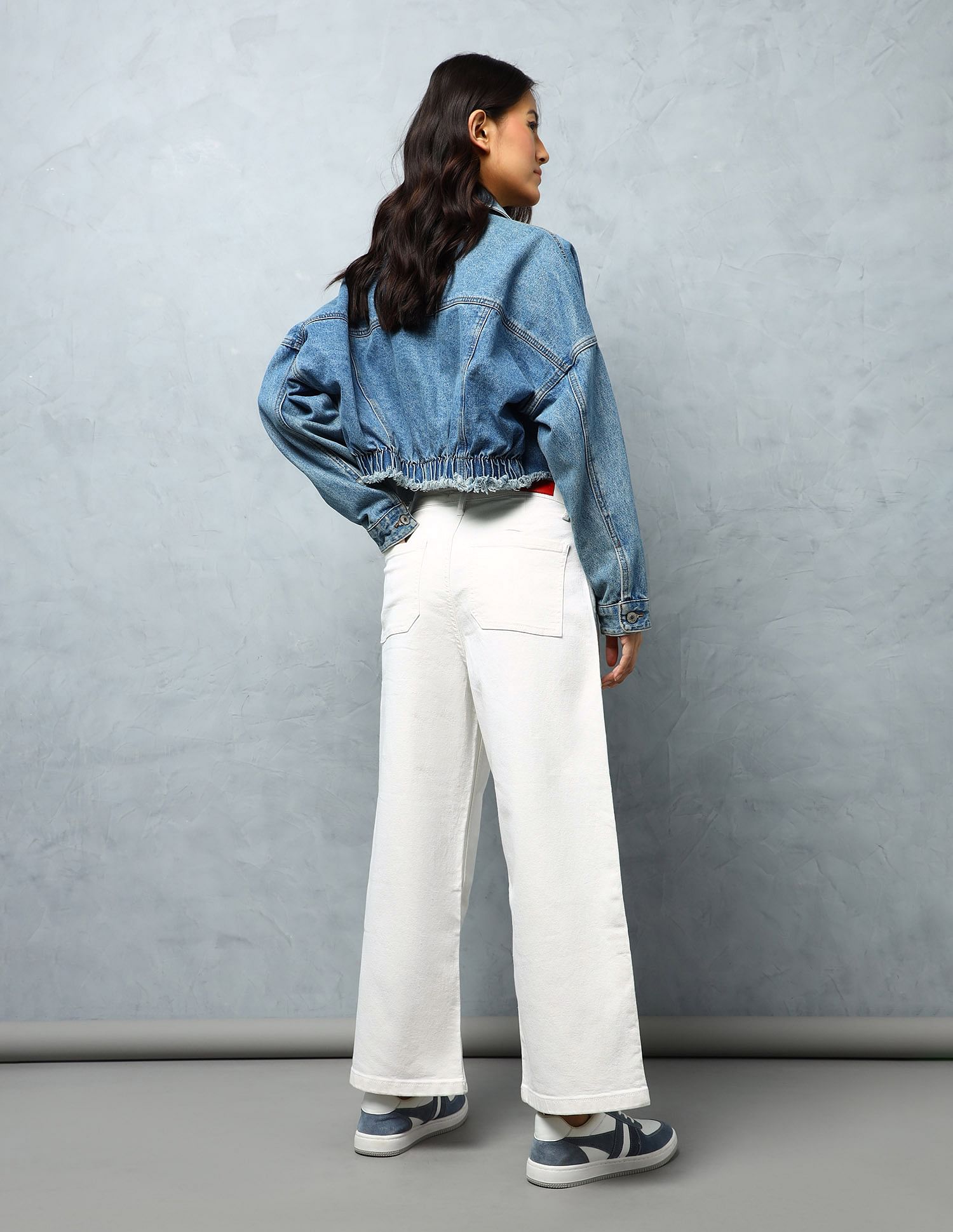 Flying Machine Women High Rise Wide Leg Jeans