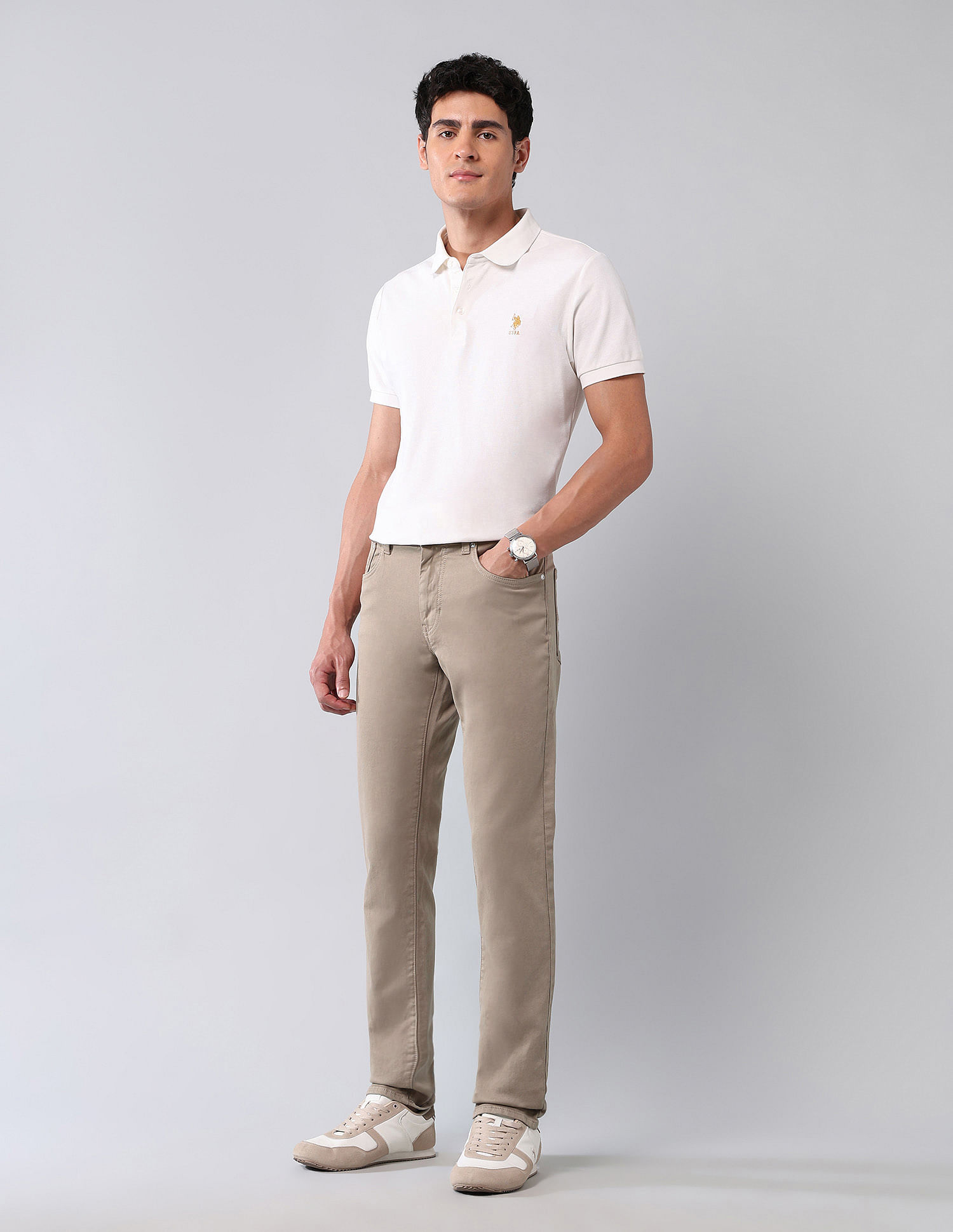 U.S. Polo Assn. Denim Co. Brandon Slim Tapered Fit Brown Jeans