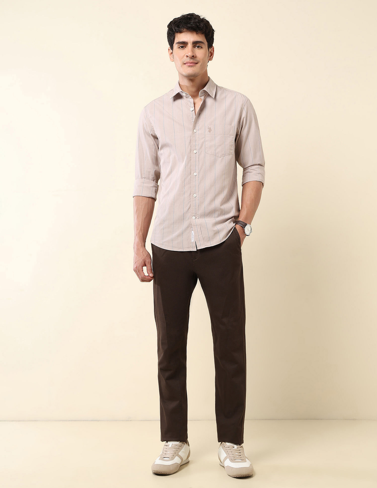 U.S. Polo Assn. Vertical Striped Pure Cotton Shirt