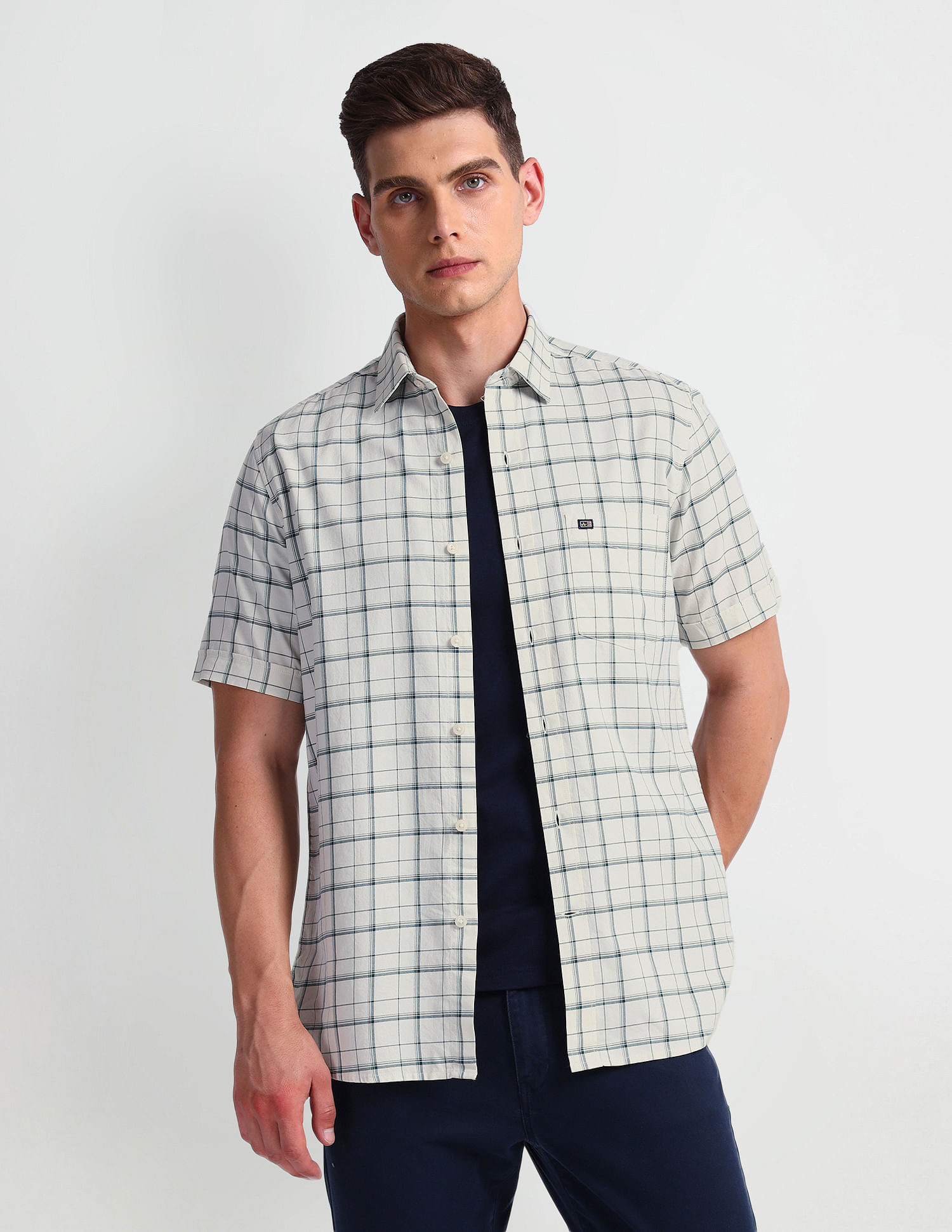 Arrow Sports Tartan Check Cotton Shirt