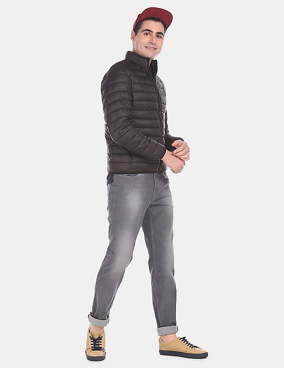 U.S. Polo Assn. Stand Collar Quilted Jacket With Pouch