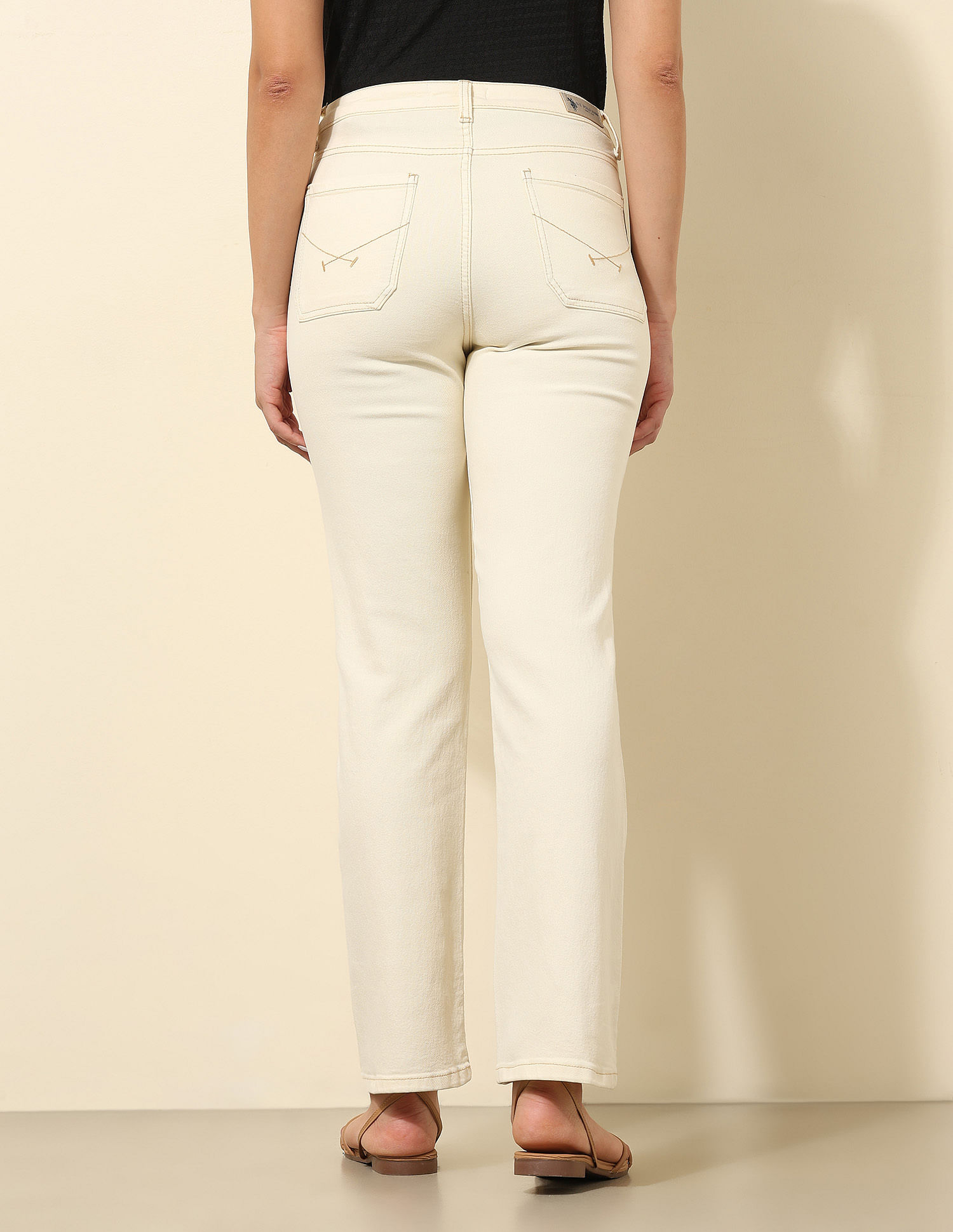 U.S. Polo Assn. Women High Rise Straight Fit Jeans