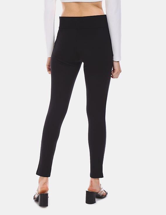Buy Elle Studio Women Black High Rise 