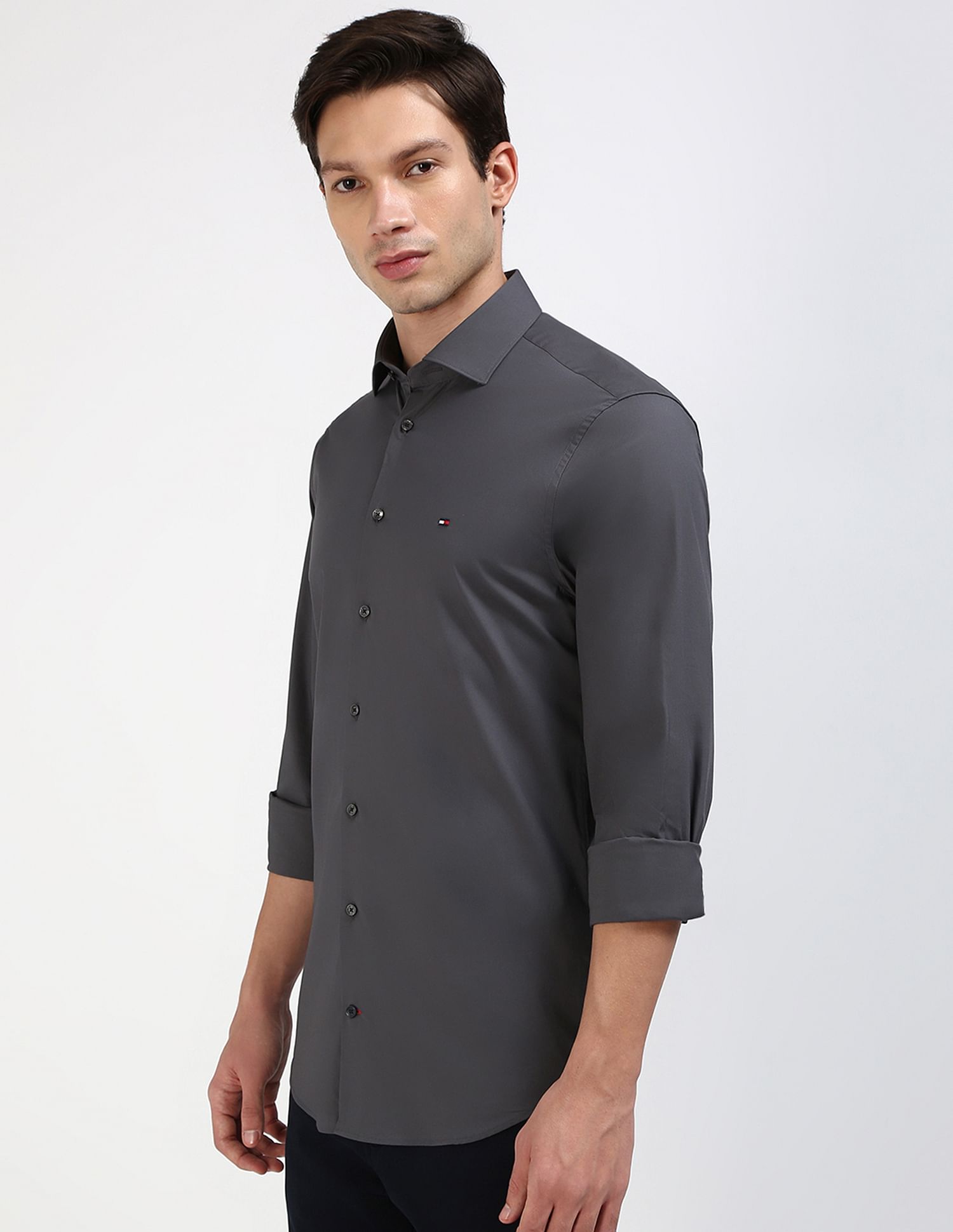 Tommy Hilfiger Poplin Solid Slim Fit Shirt