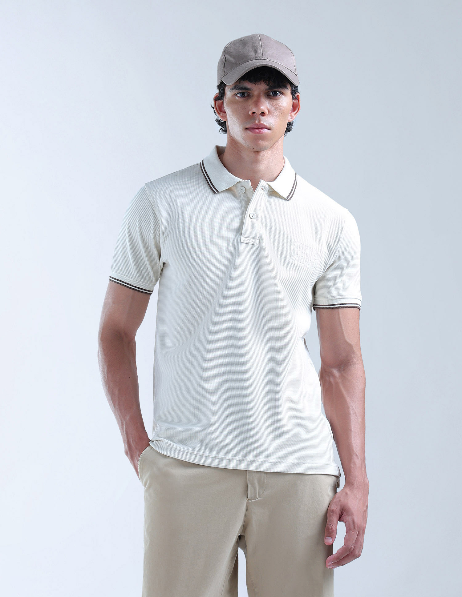 Flying Machine Solid Regular Fit Digitopia Polo Shirt