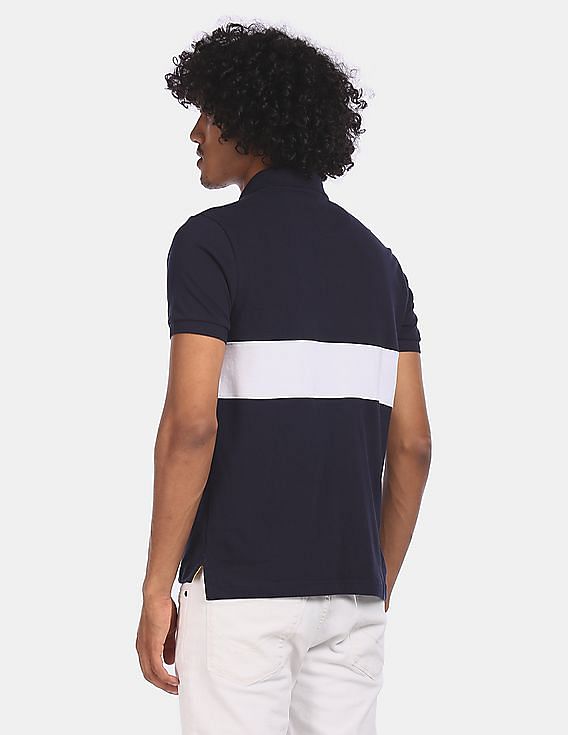 U.S. Polo Assn. Embroidered Logo Colour Block Polo Shirt