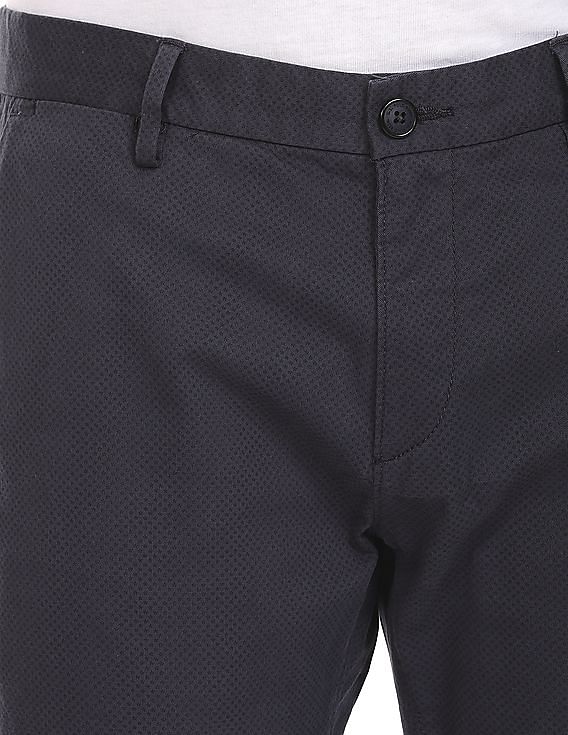 U.S. Polo Assn. Mid Rise Patterned Casual Trousers