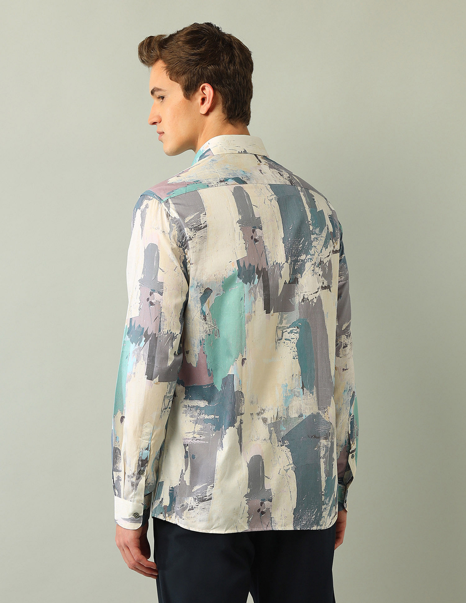 Arrow Newyork Abstract Satin Shirt
