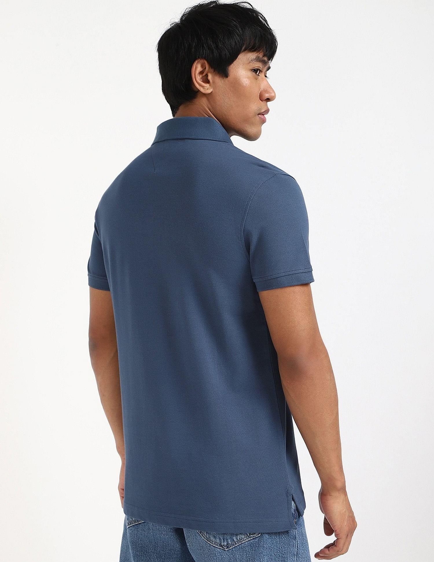 Tommy Hilfiger Solid Slim-Fit Cotton Polo Shirt