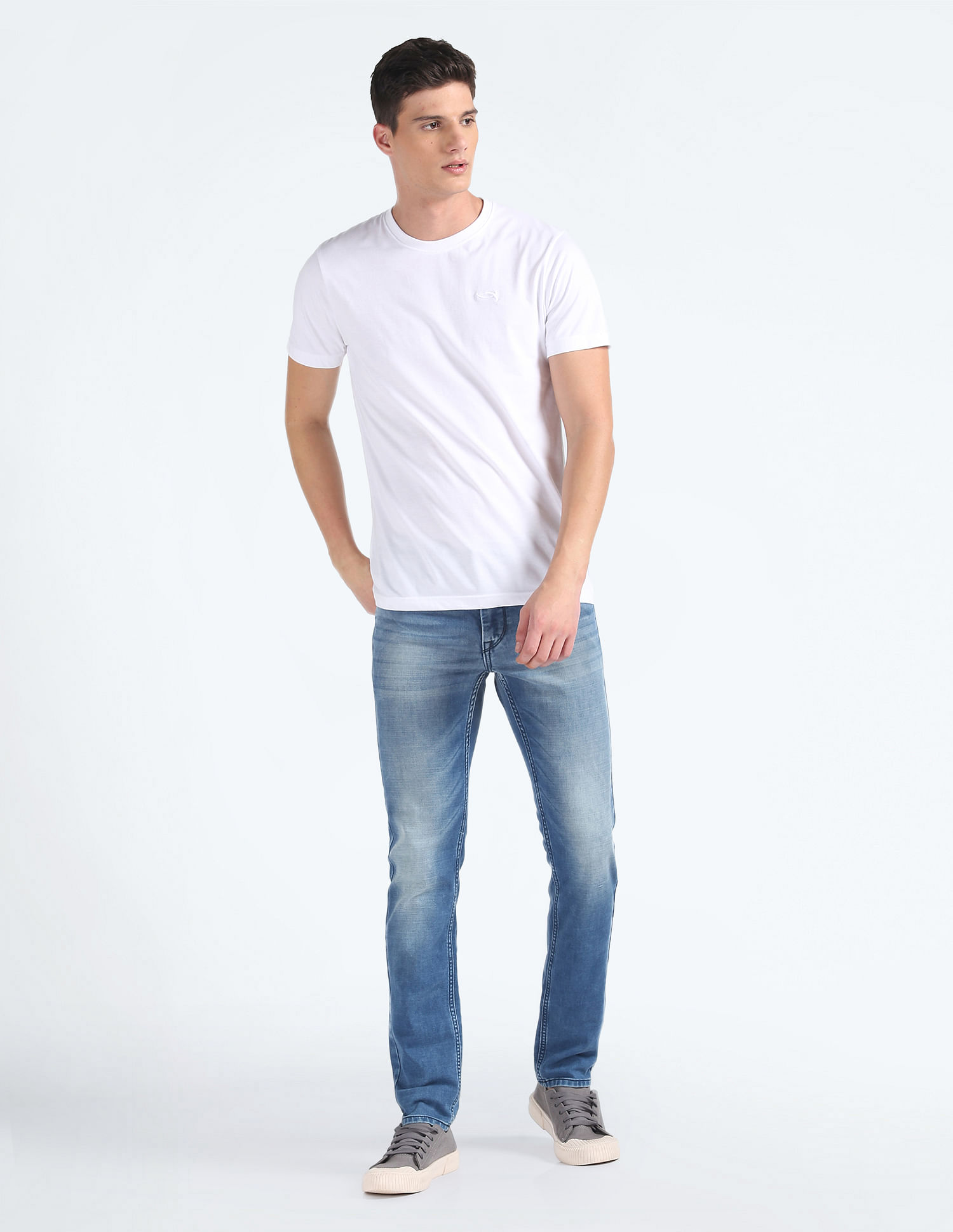 Flying Machine Stone Wash Jackson Skinny Fit Jeans