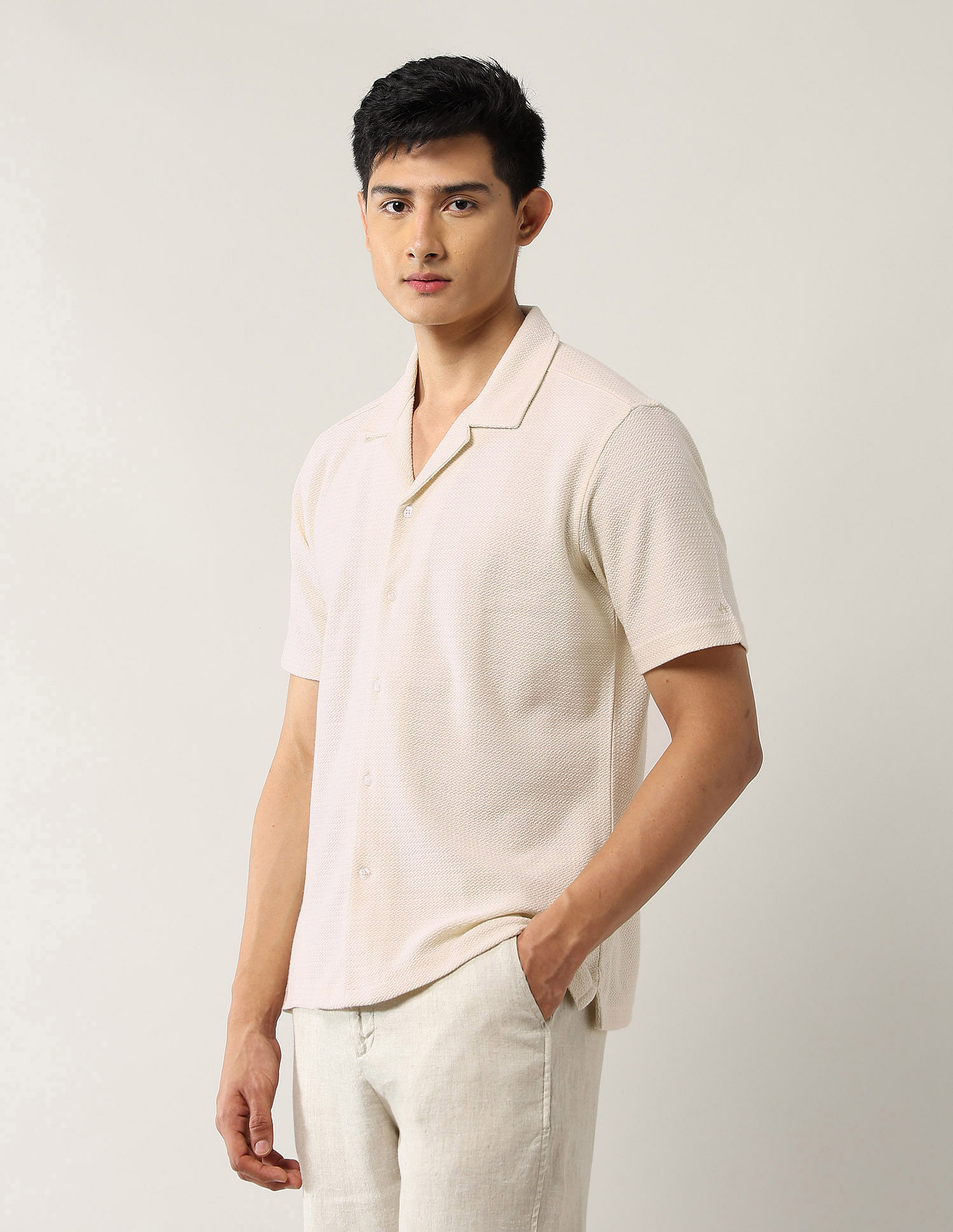 Arrow Pure Cotton Relaxed Fit Cuban Shirt