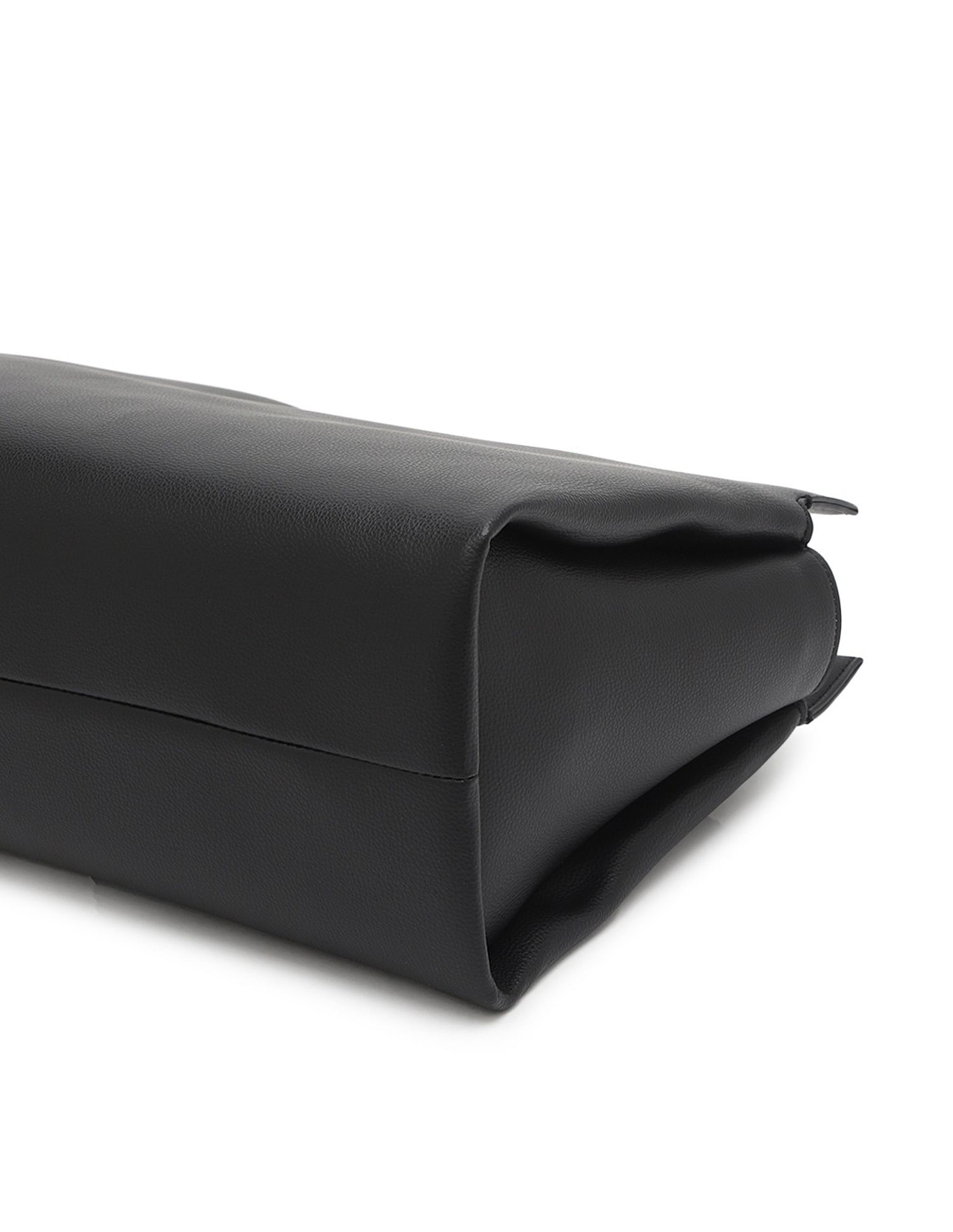 Tommy Hilfiger Solid Black Polyester Tote Bag