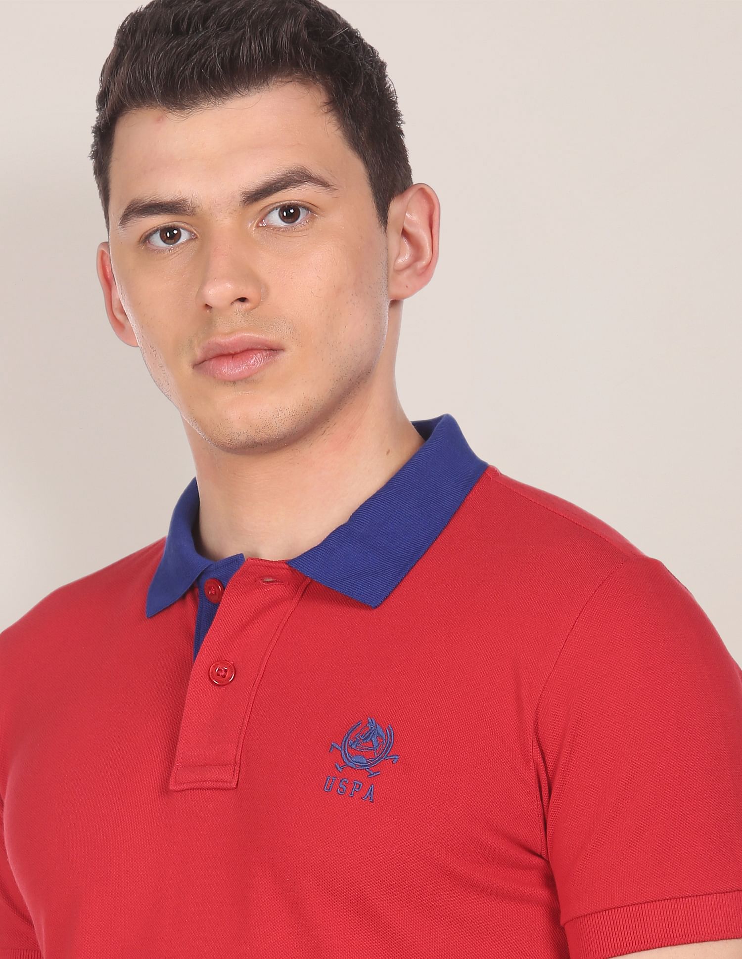U.S. Polo Assn. Contrast Collar Solid Polo Shirt