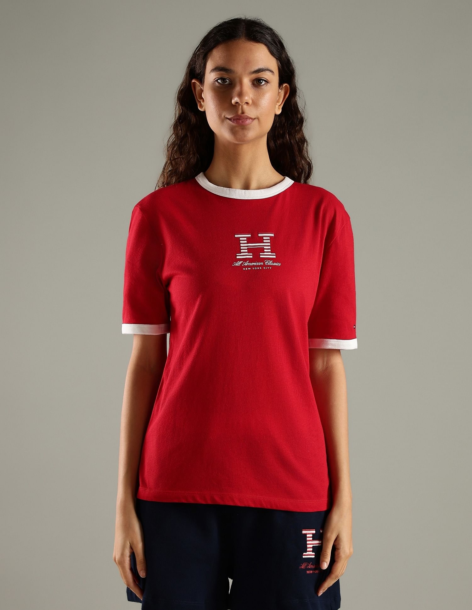 Tommy Hilfiger Printed Regular Fit Cotton T-Shirt