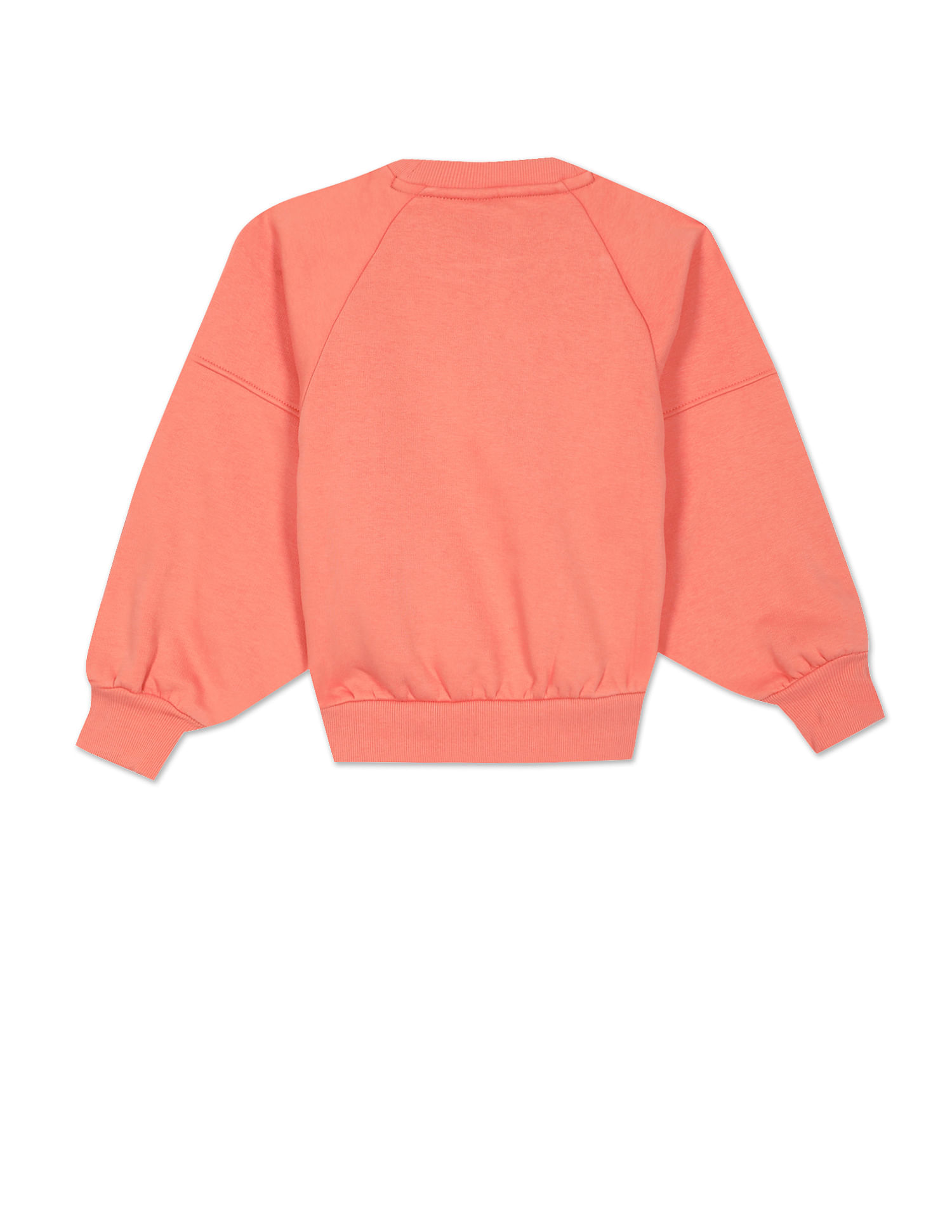 Buy Tommy Hilfiger Kids Girls Peach Sateen Logo Crew Neck Raglan Sleeve  Sweatshirt - NNNOW.com