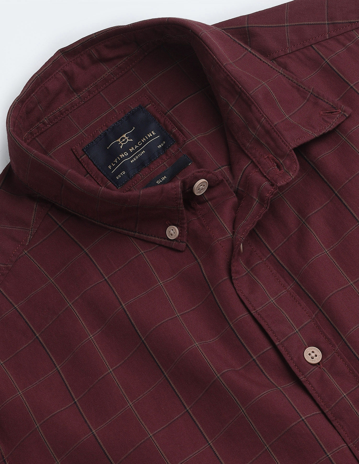 Flying Machine Pure Cotton Check Shirt