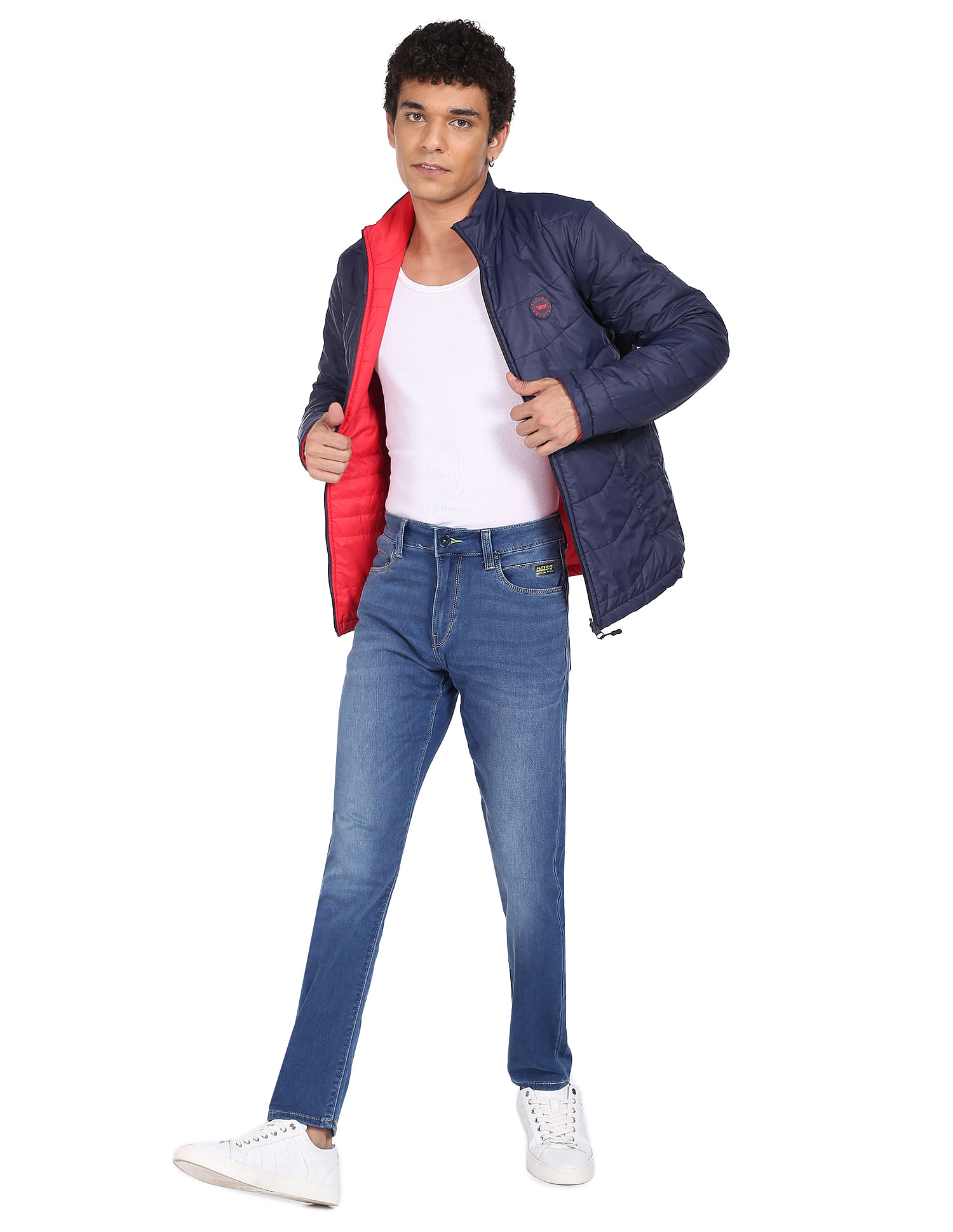 Flying Machine Mid Rise Michael Slim Tapered Fit F-Lite Jeans
