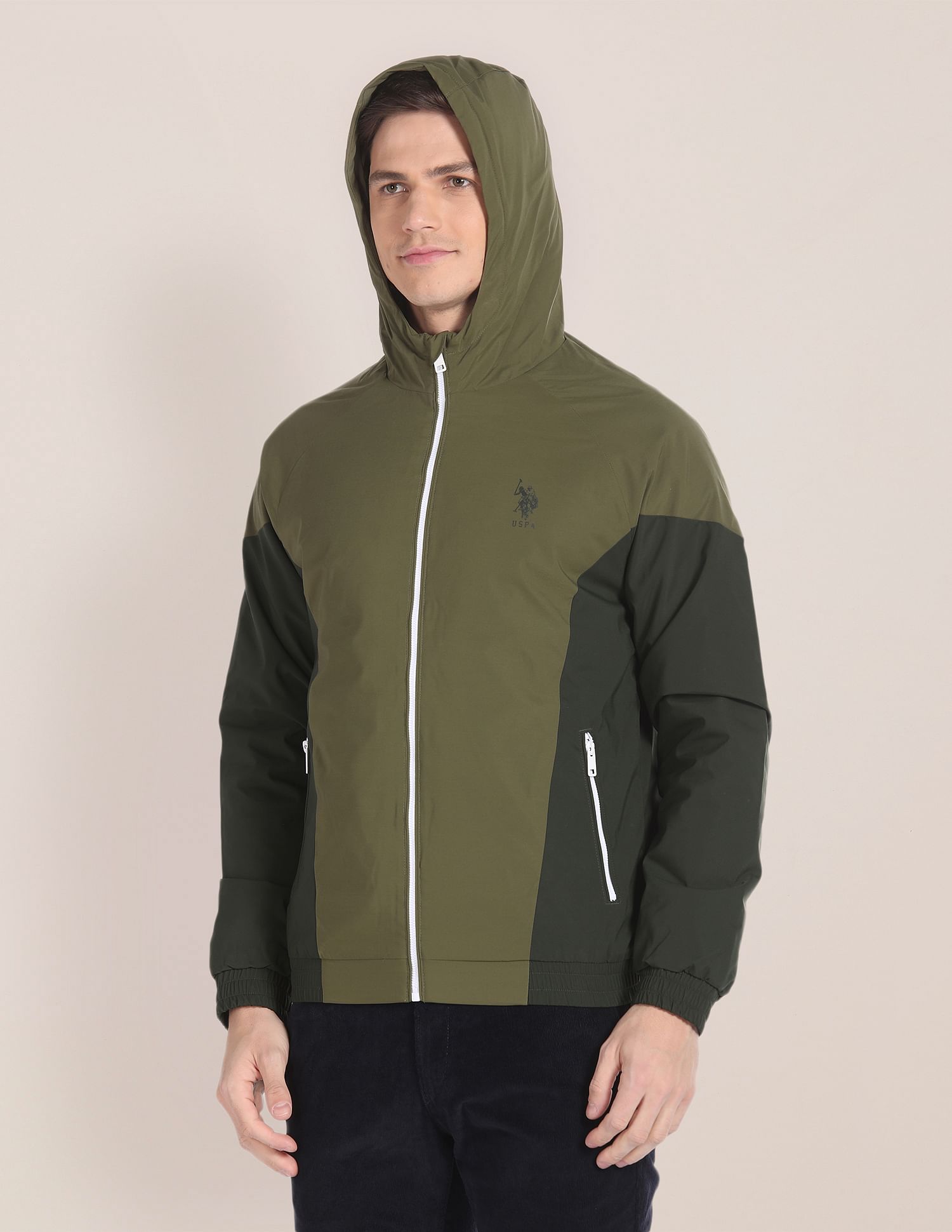 Polo hooded online windbreaker