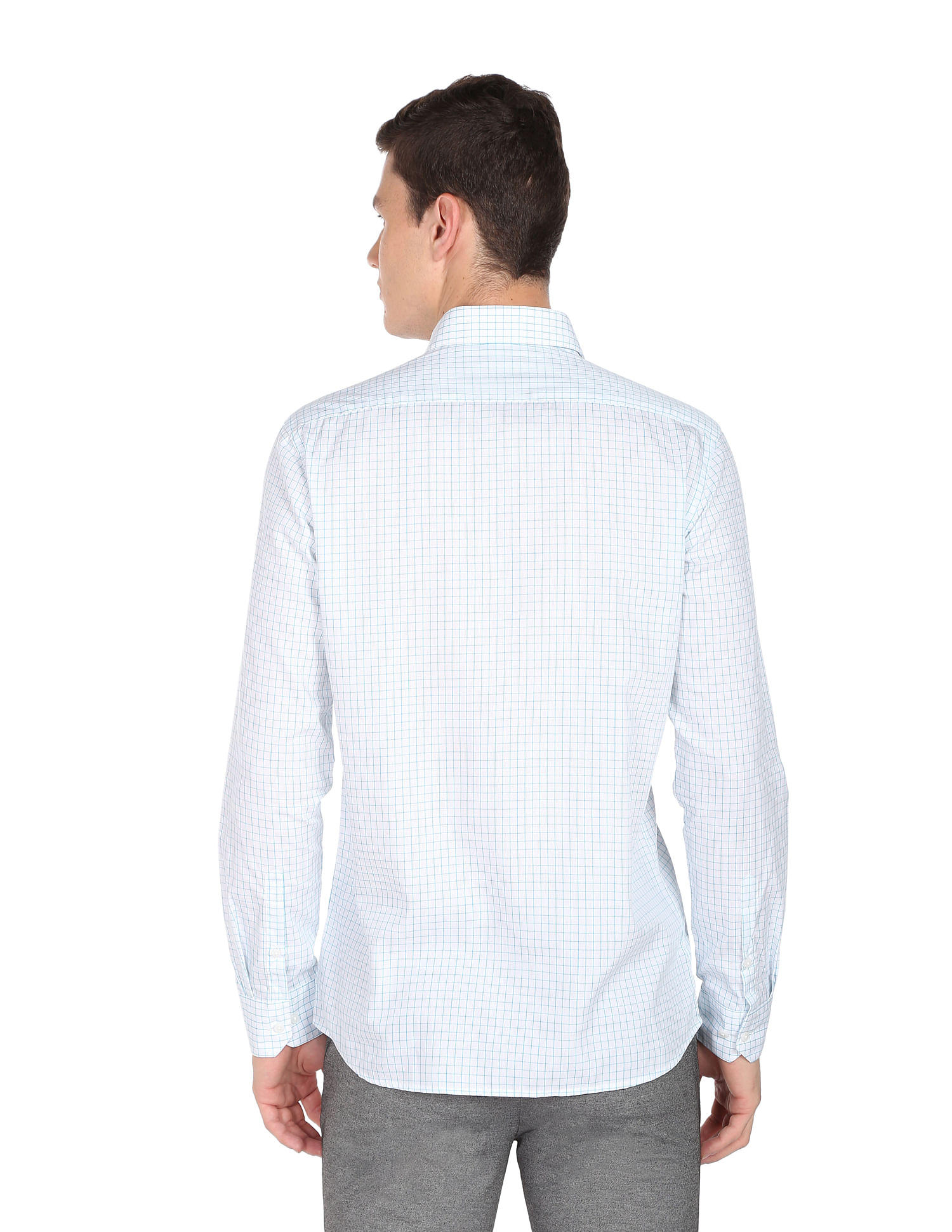 Arrow Manhattan Slim Fit Windowpane Check Shirt