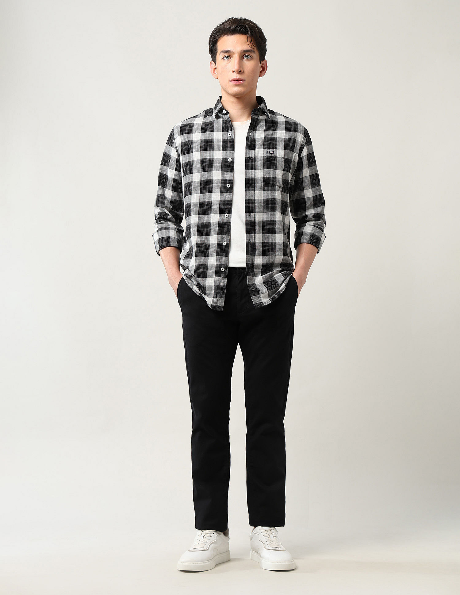 Arrow Sport Solid Dobby Trousers